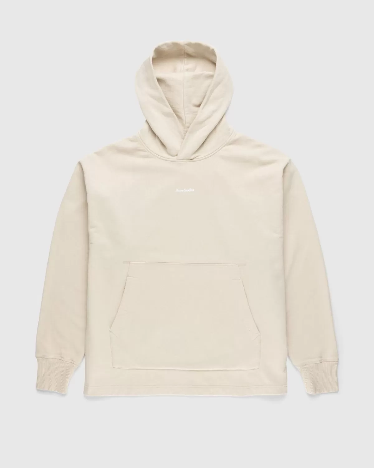 Acne Studios Biologisch Katoen Logo Hoodie Champagne Beige Cheap