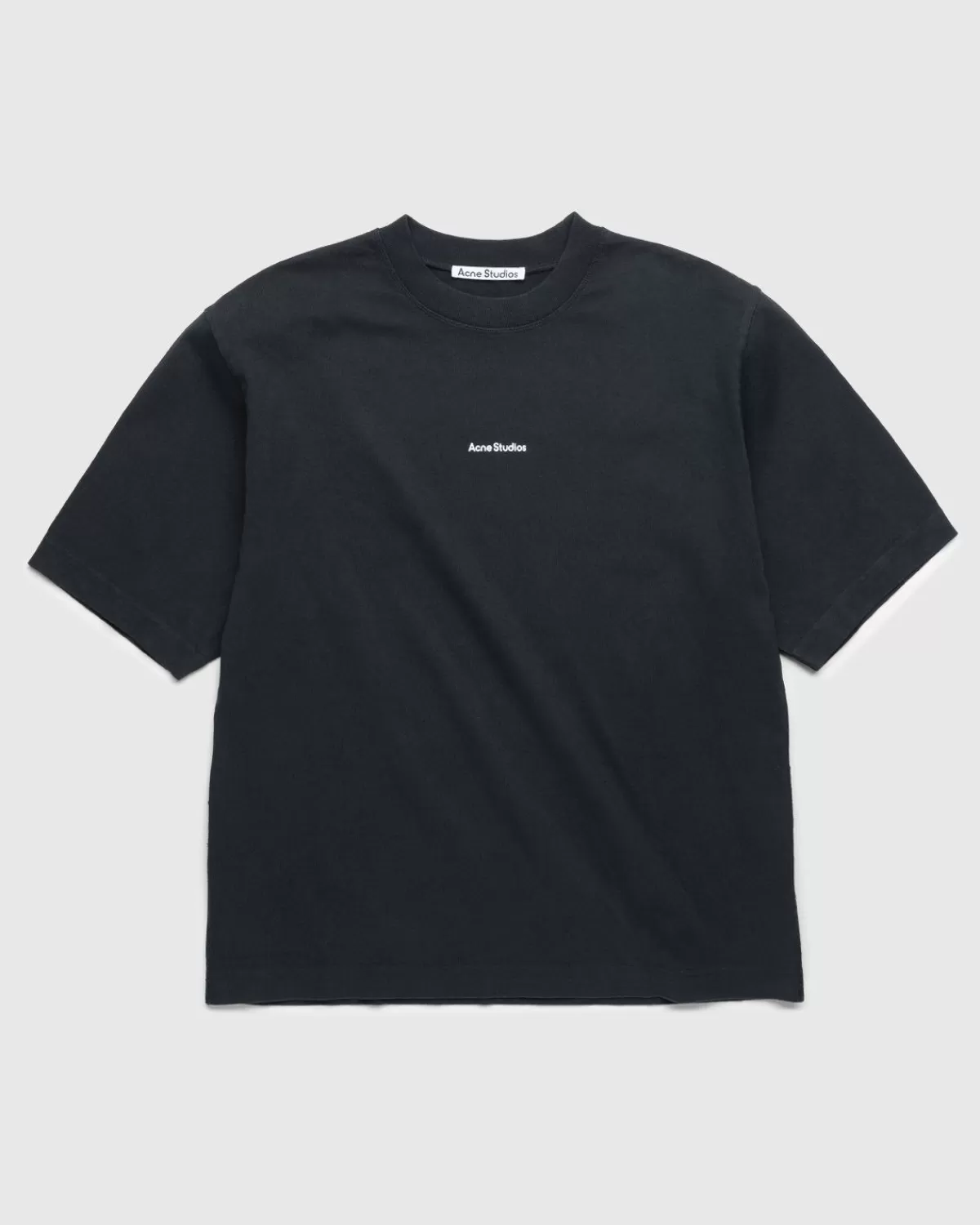 Acne Studios Biologisch Katoenen Logo-T-Shirt Zwart Cheap