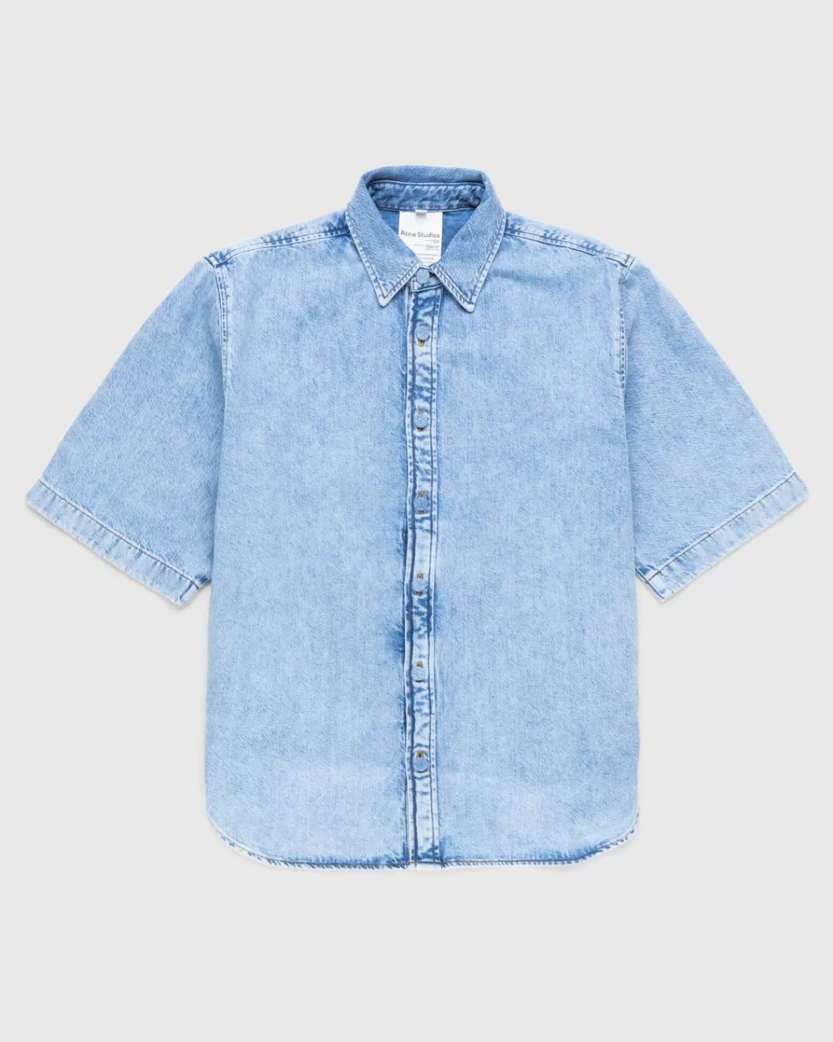 Overhemden^Acne Studios Denim Overhemd Met Knopen Blauw