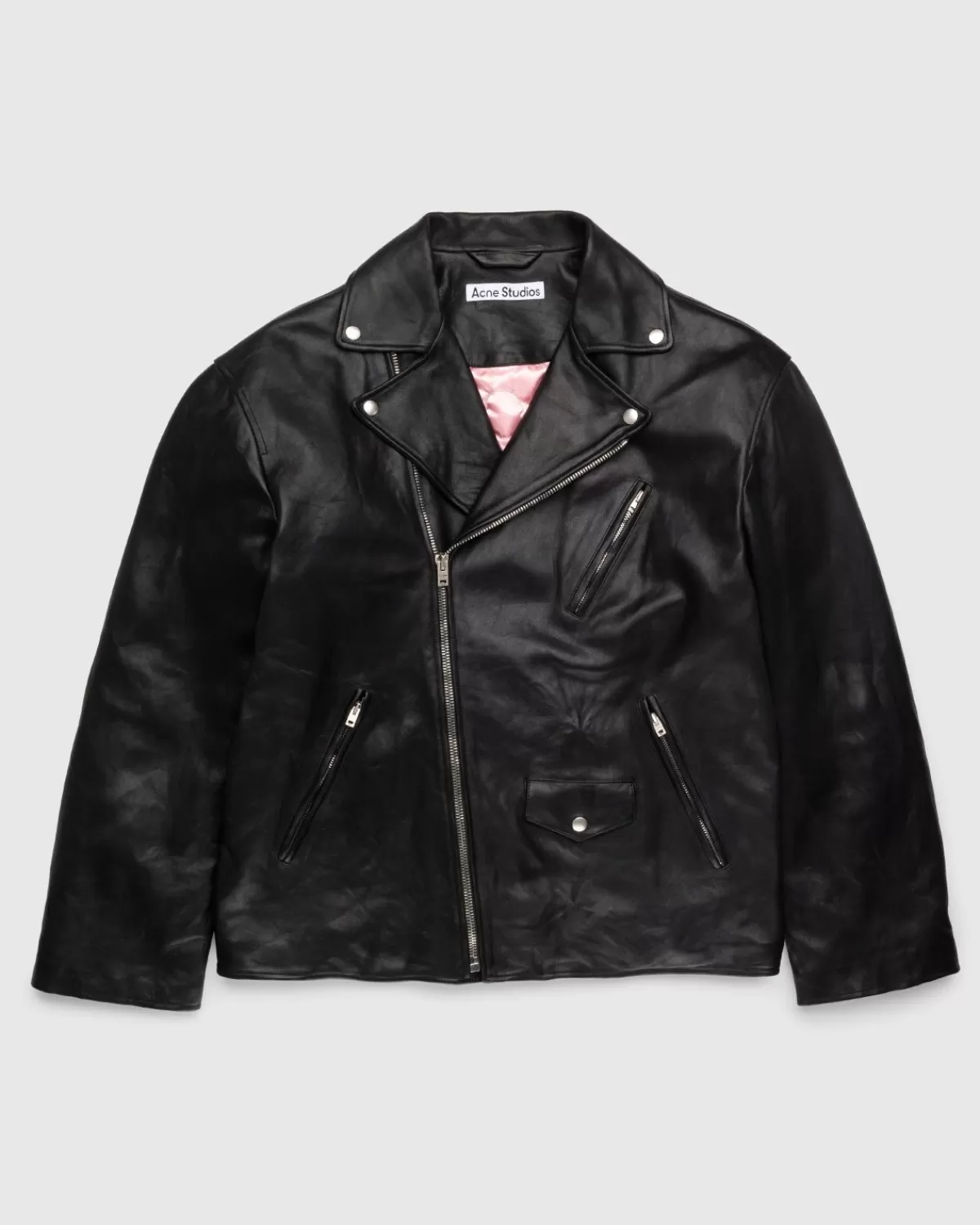 Bovenkleding^Acne Studios Distressed Leren Jack Zwart