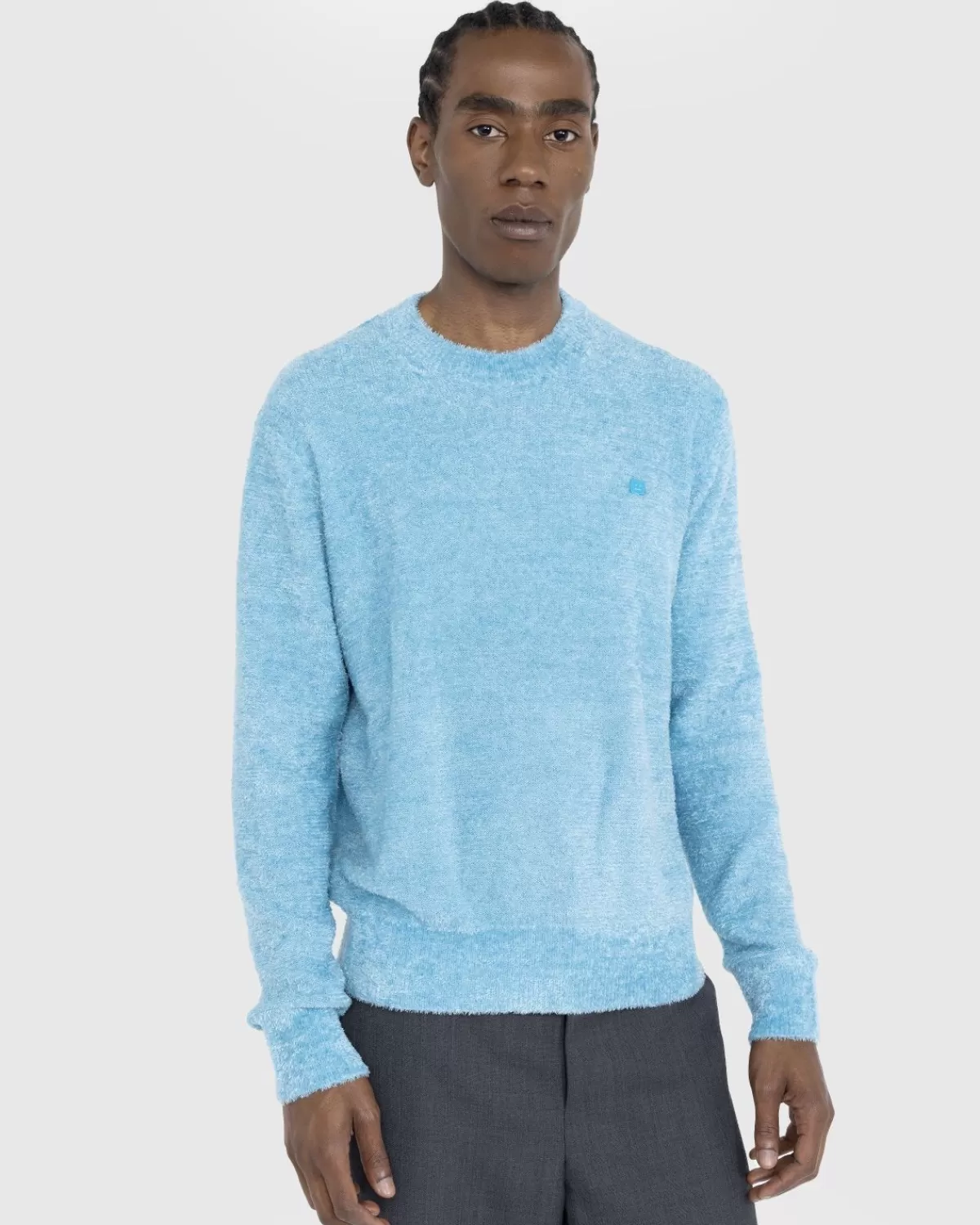 Gebreide Kleding^Acne Studios Getextureerde Trui Teal Blue