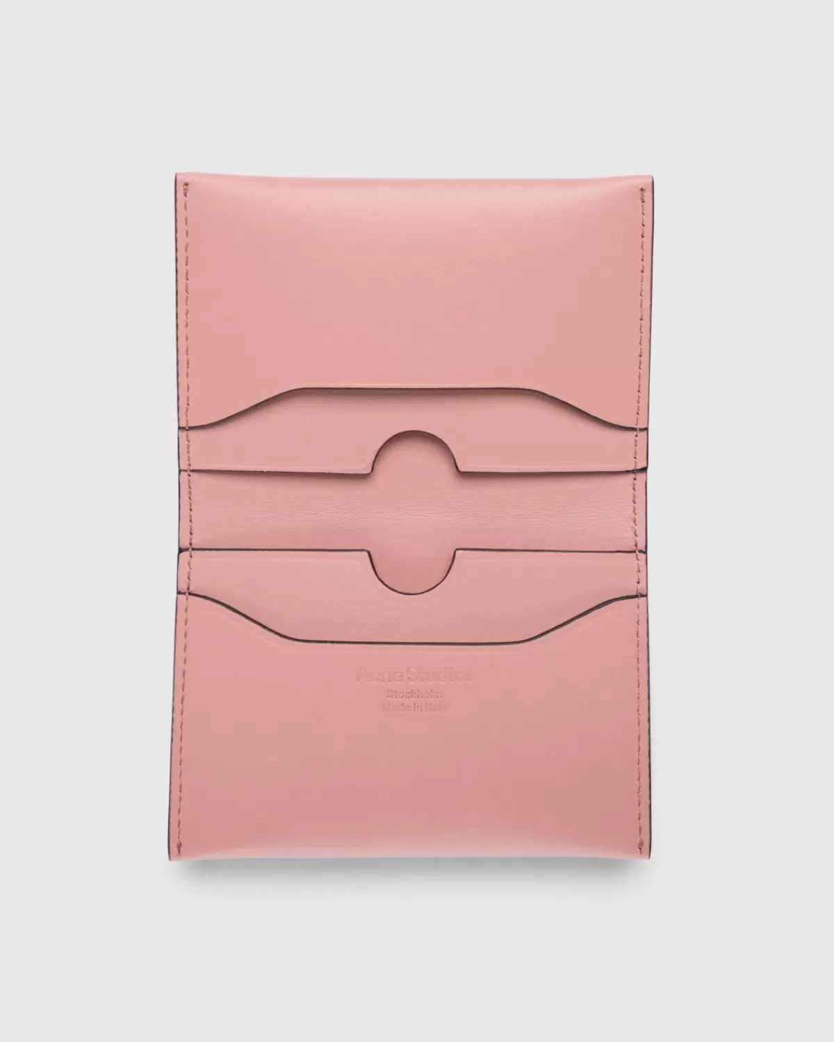 Acne Studios Gevouwen Leren Kaarthouder Zalmroze Flash Sale