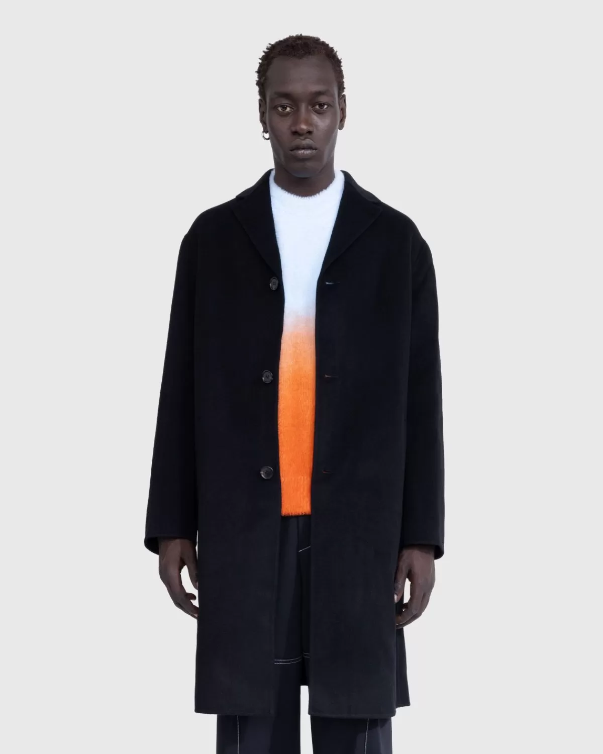 Bovenkleding^Acne Studios Jas Met Een Rij Knopen Zwart