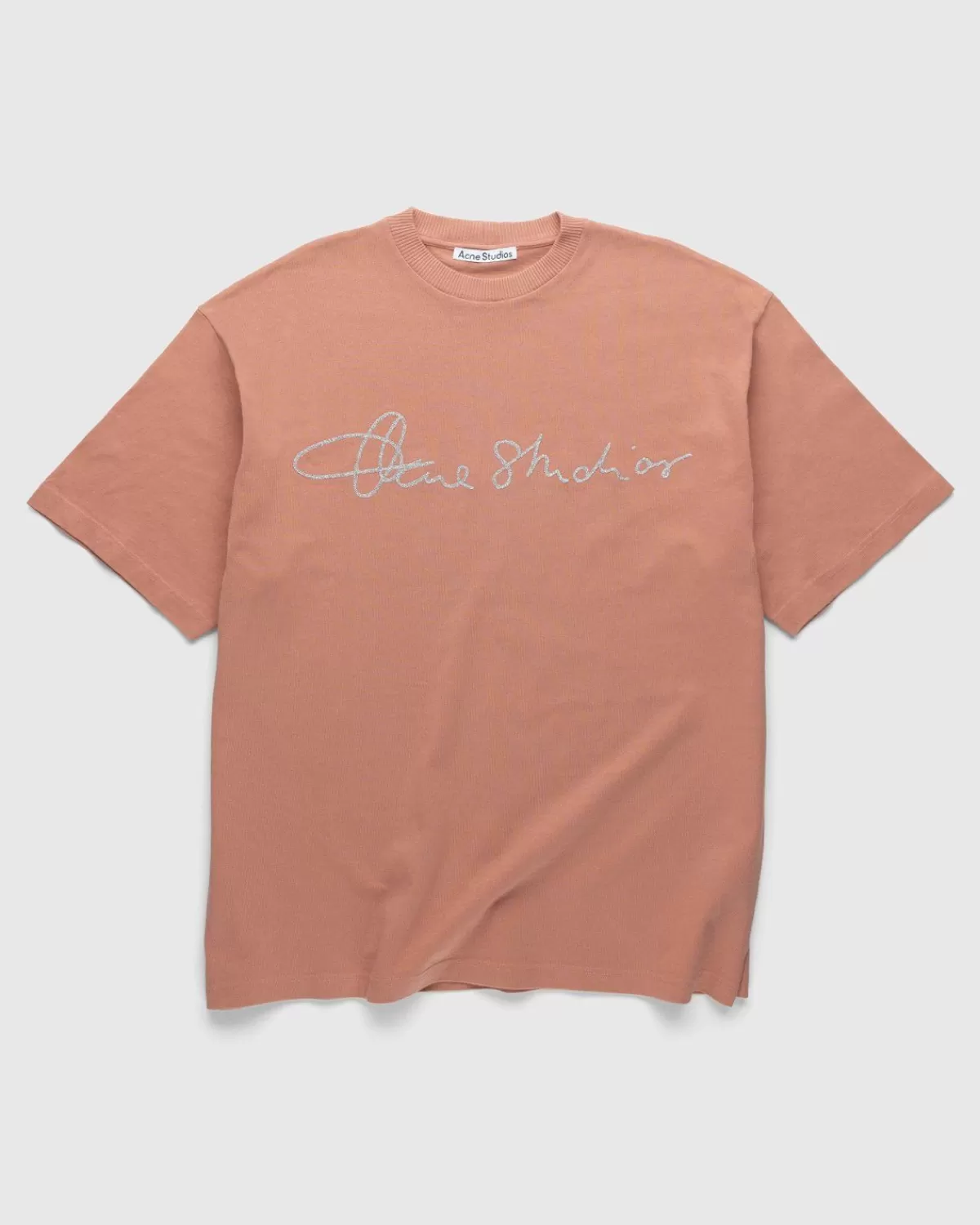 Acne Studios Katoenen Logo T-Shirt Oud Roze Fashion