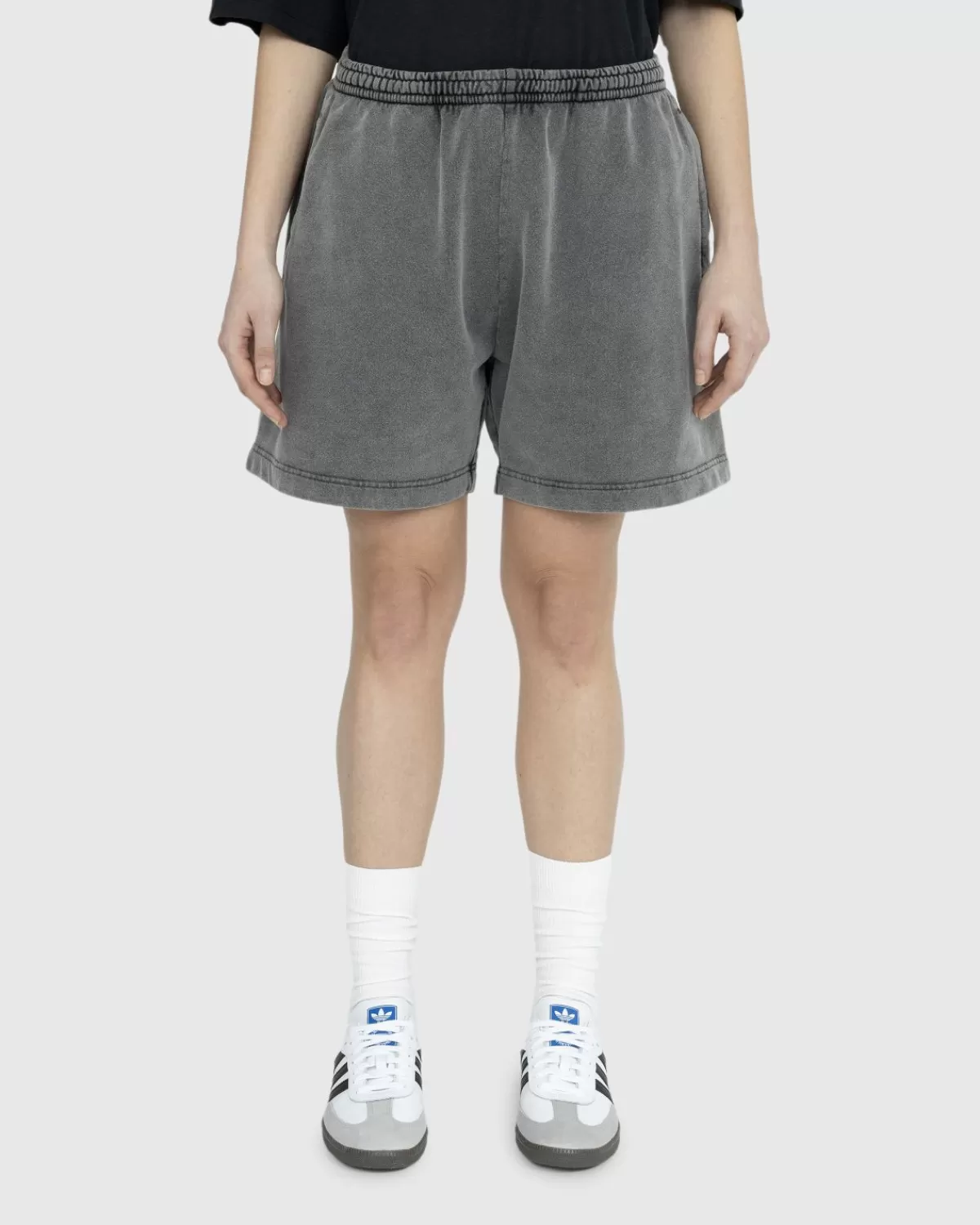 Korte Broek^Acne Studios Katoenen Shorts Vervaagd Zwart