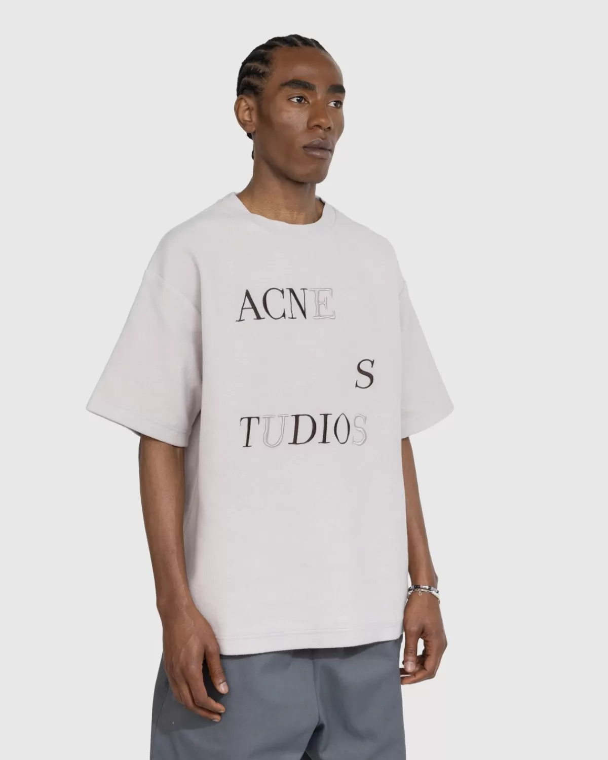 Acne Studios Logo T-Shirt Beige Clearance