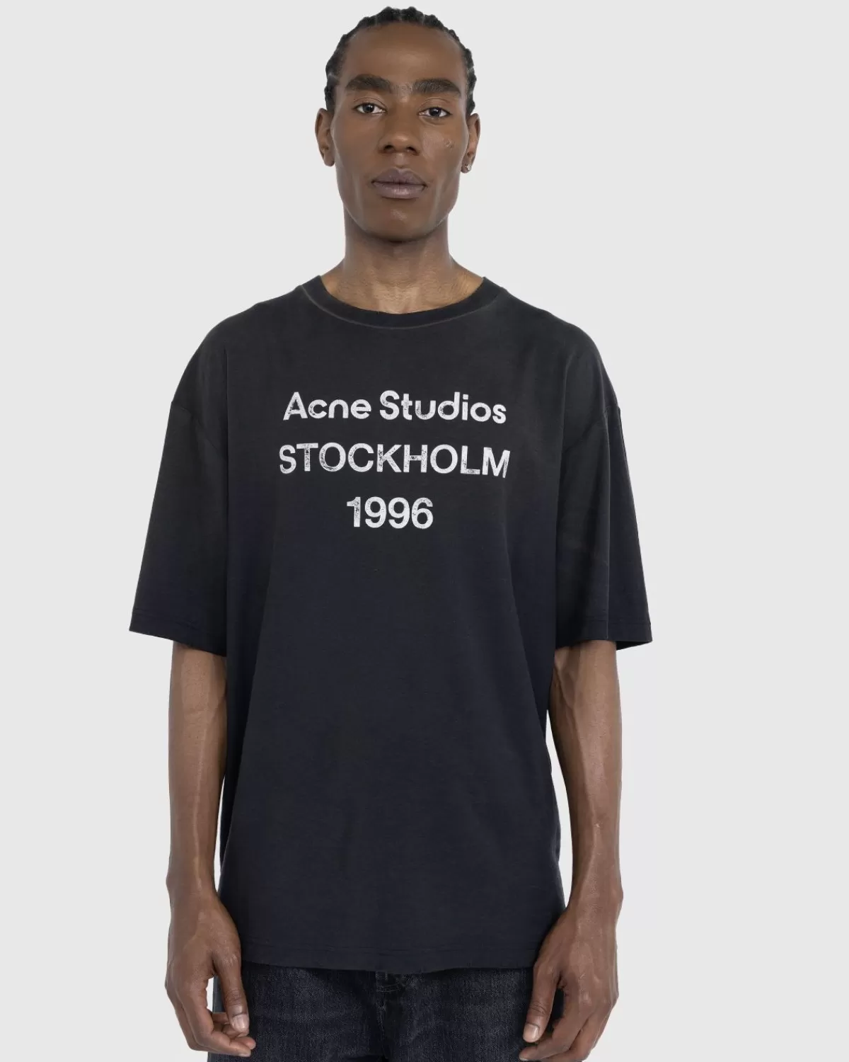 Acne Studios Logo T-Shirt Zwart Fashion