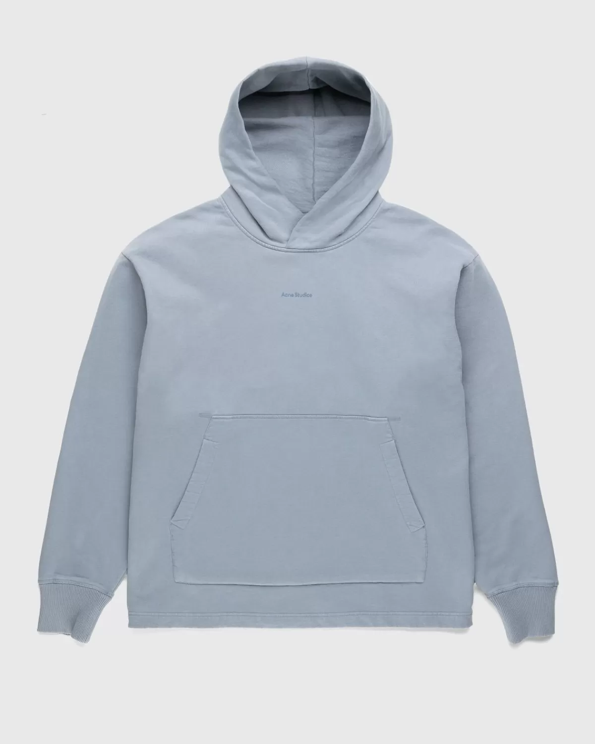 Acne Studios Logo-Hoodie Van Biologisch Katoen Staalgrijs Clearance