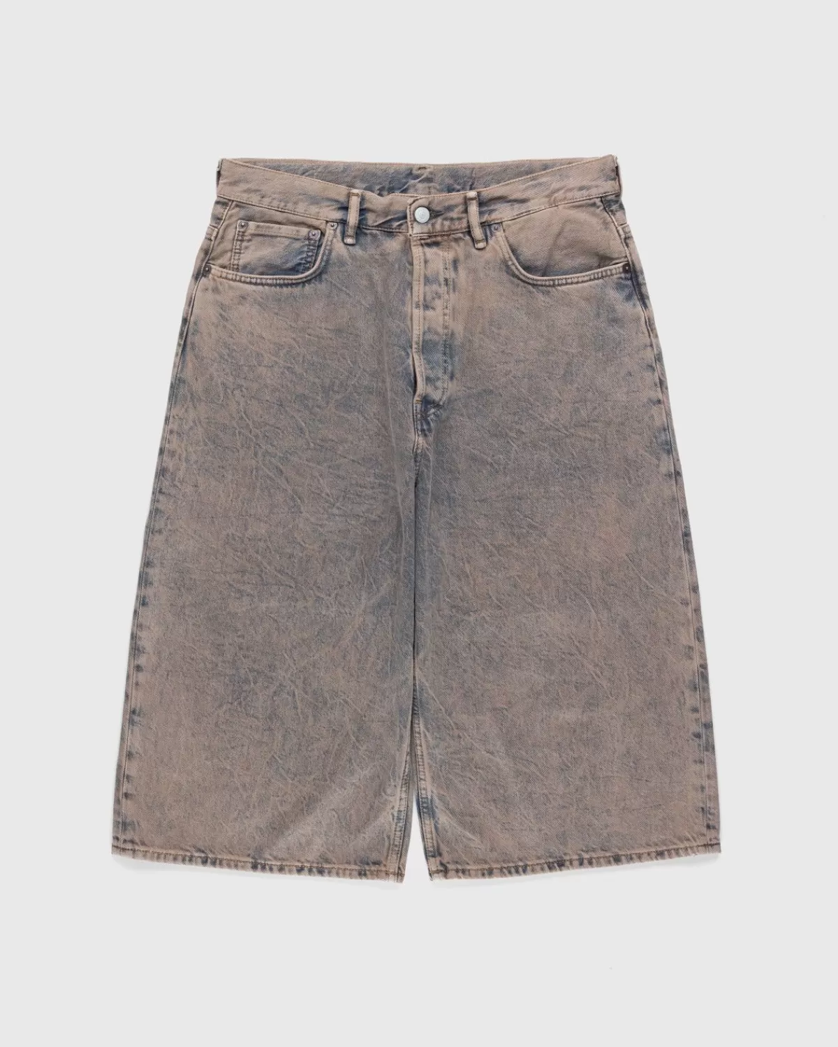 Korte Broek^Acne Studios Loose Fit Denim Shorts Lichtroze/Grijs