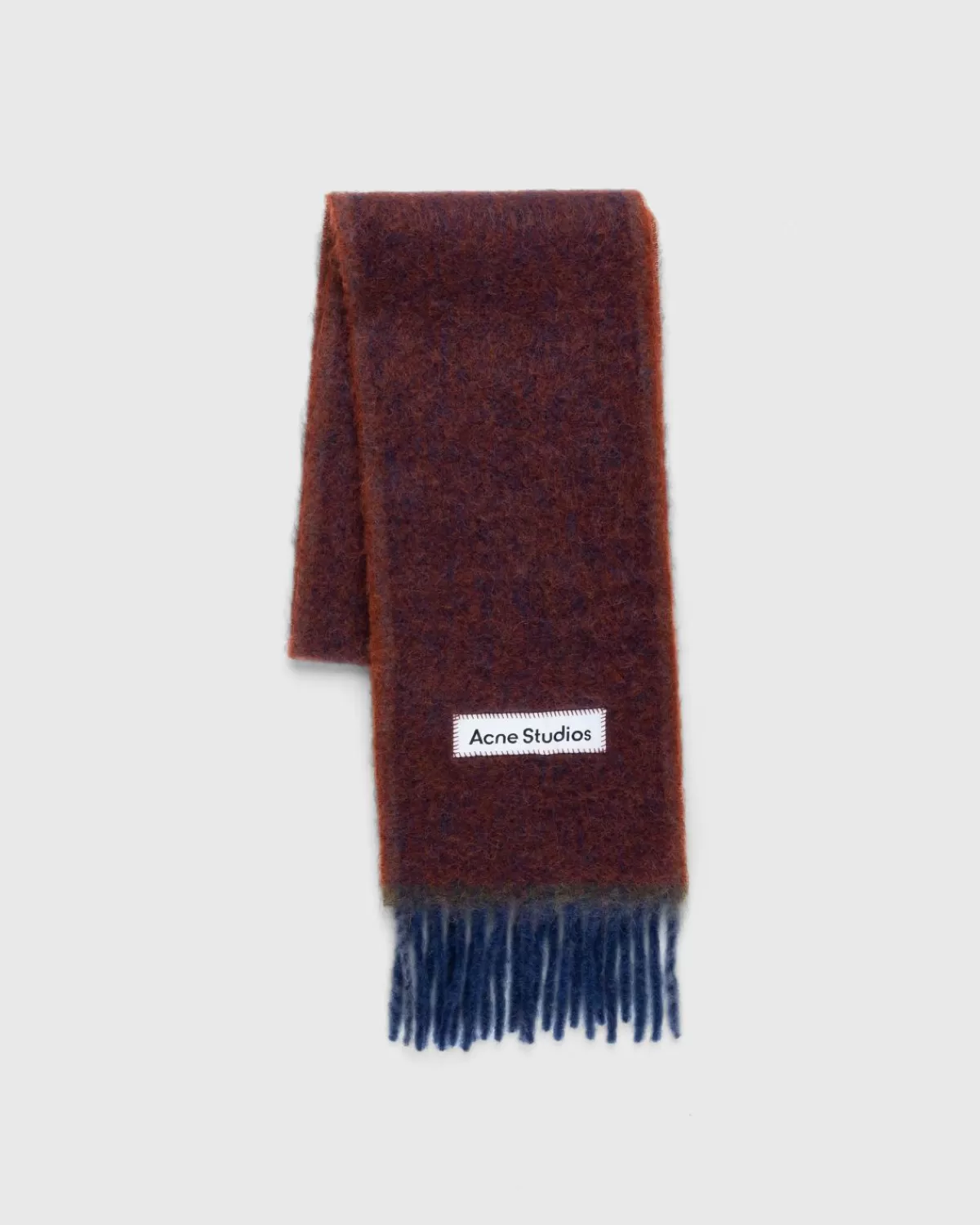 Acne Studios Mohairwollen Sjaal Met Franjes Bruin Discount