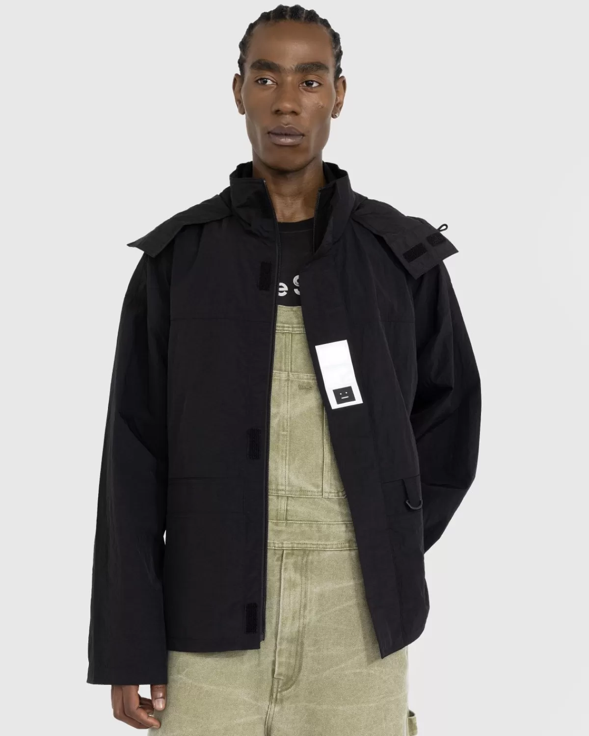 Bovenkleding^Acne Studios Nylon Jack Met Capuchon Zwart