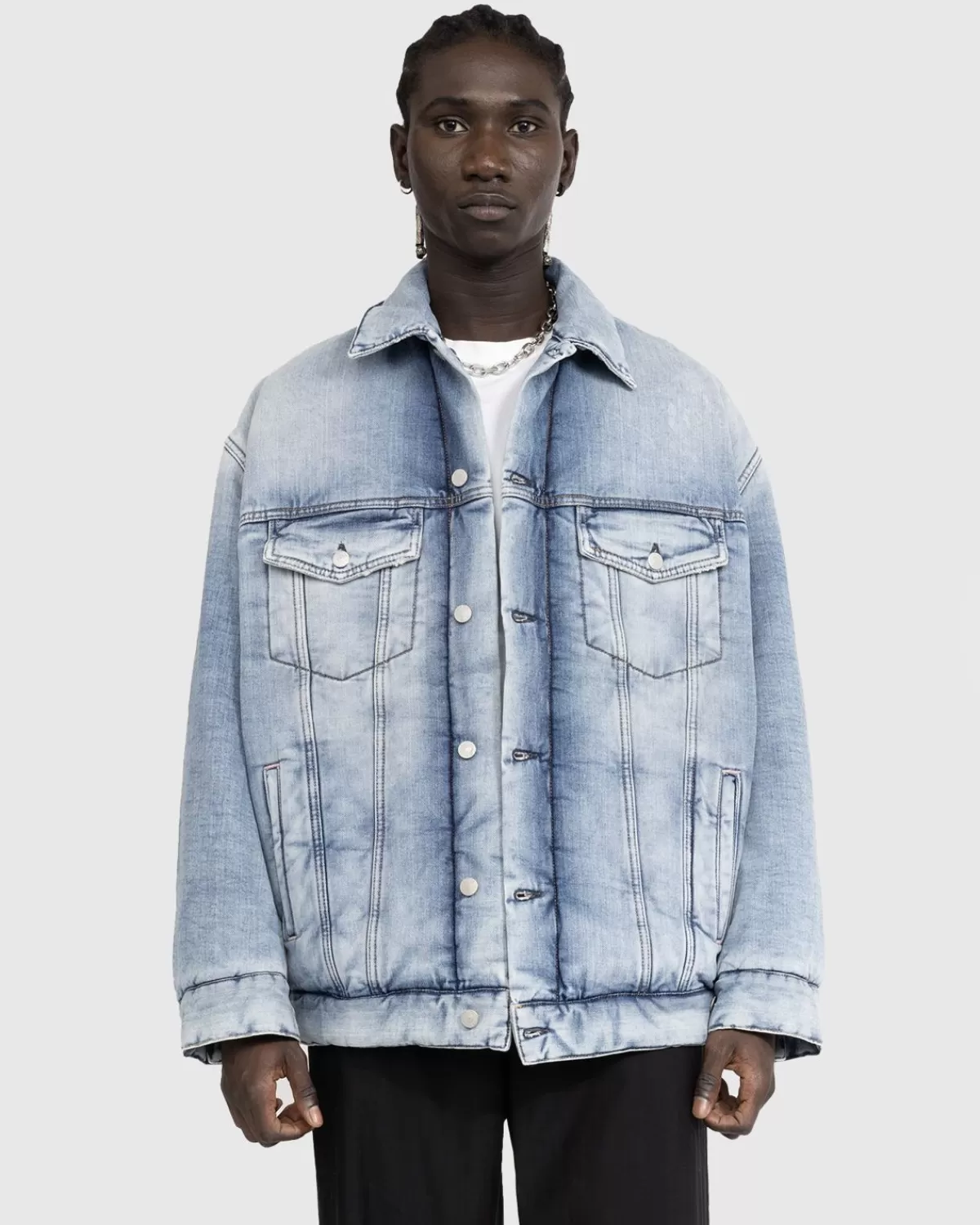 Bovenkleding^Acne Studios Oversized Fit Spijkerjack Lichtblauw