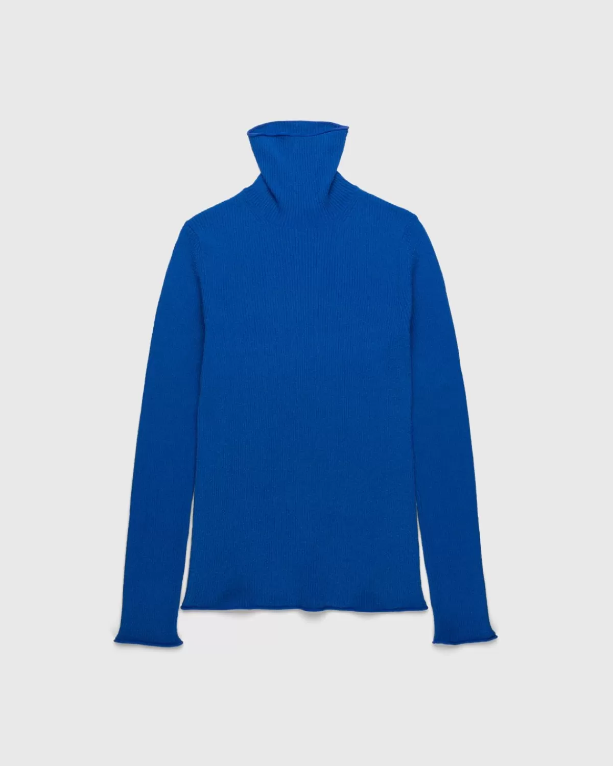 Gebreide Kleding^Acne Studios Ribgebreide Trui Met Col, Ultramarijnblauw