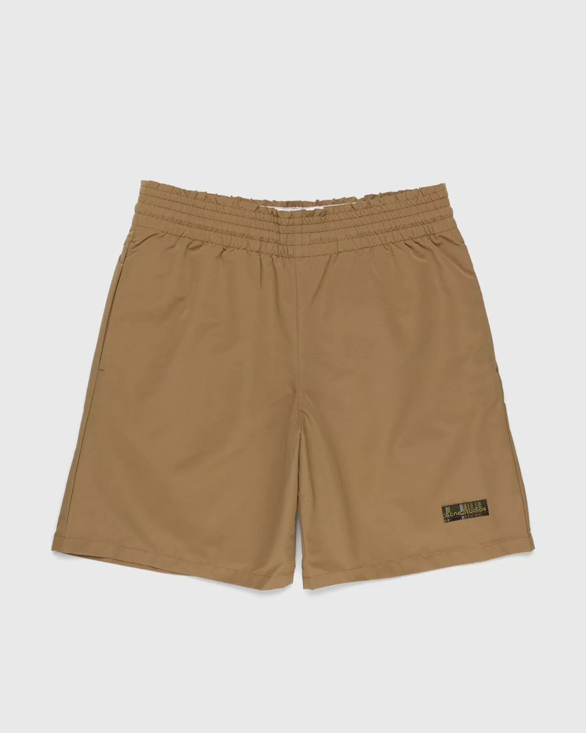 Acne Studios Ripstop Short Met Elastische Taille Bruin Cheap
