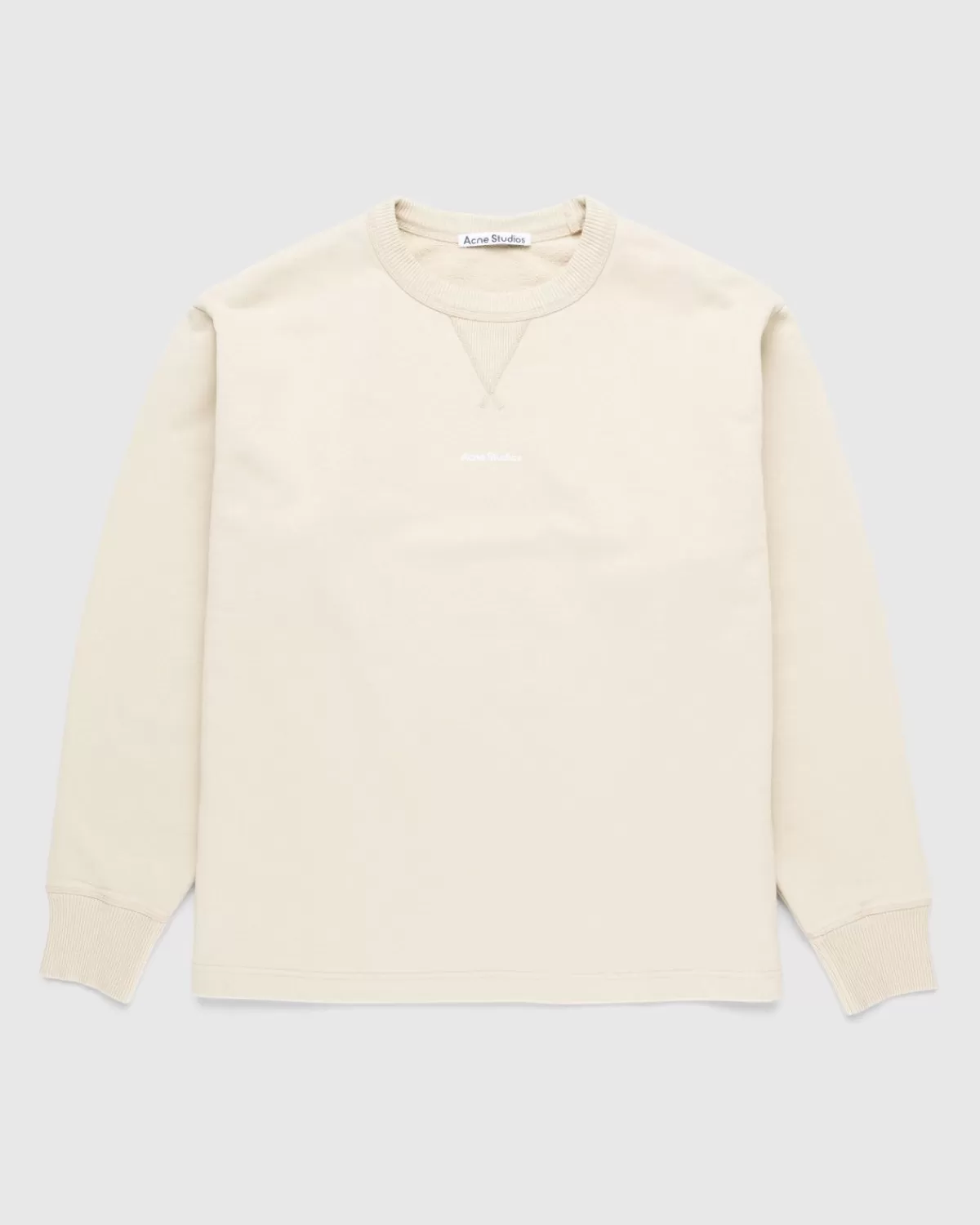 Acne Studios Stamp Logo Trui Champagne Beige Store