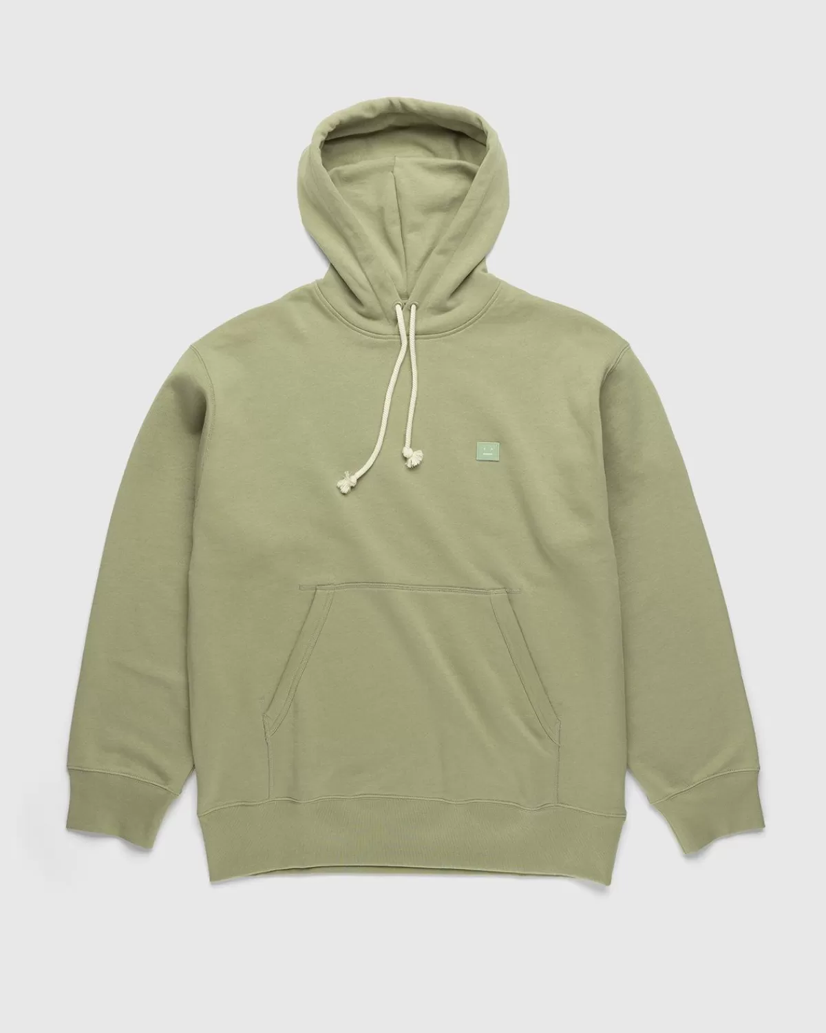 Acne Studios Sweatshirt Met Capuchon Van Biologisch Katoen, Eucalyptusgroen Discount