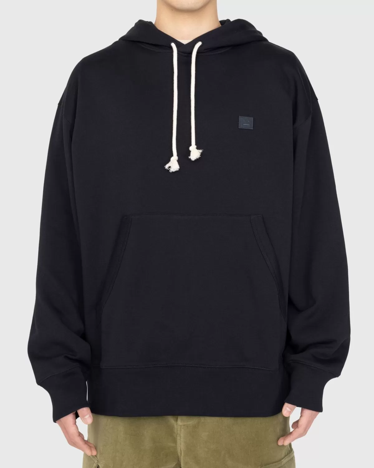 Acne Studios Sweatshirt Met Capuchon Van Biologisch Katoen Zwart Outlet