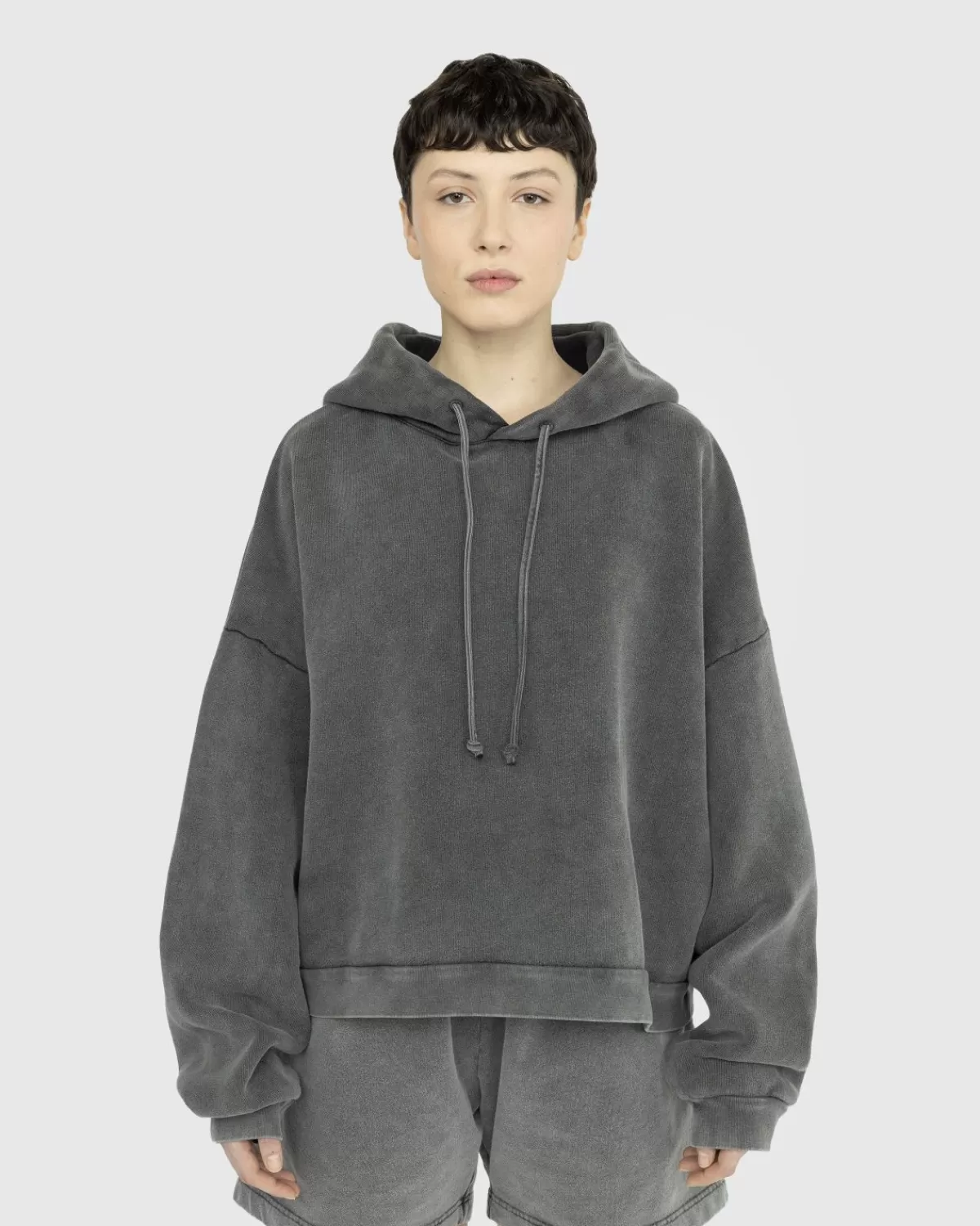 Acne Studios Sweatshirt Met Capuchon Vervaagd Zwart New