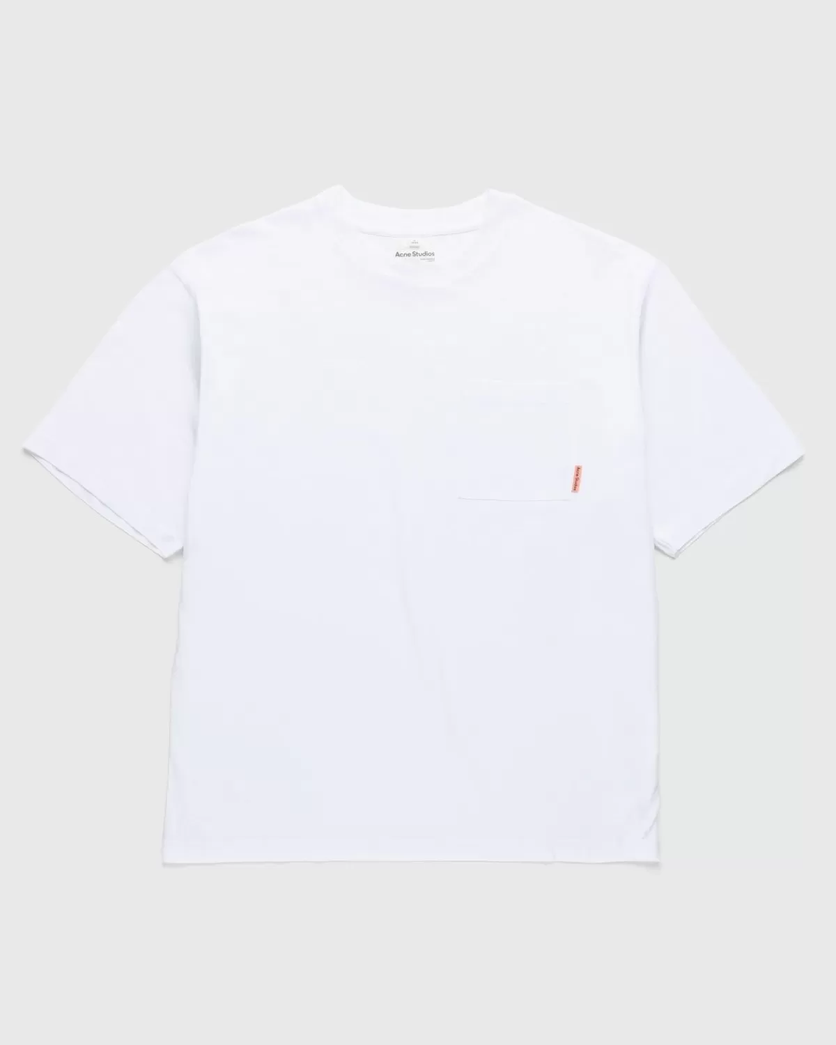 Acne Studios T-Shirt Met Zak Van Biologisch Katoen Wit Fashion