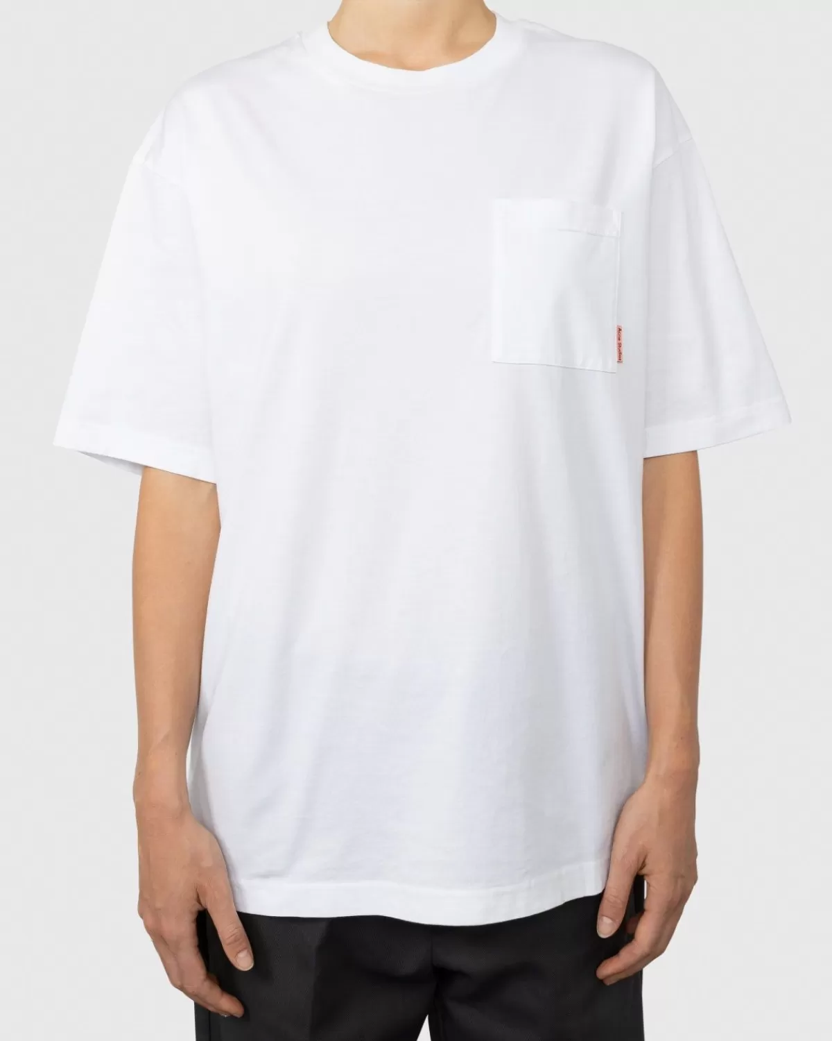 Acne Studios T-Shirt Met Zak Van Biologisch Katoen Wit Fashion