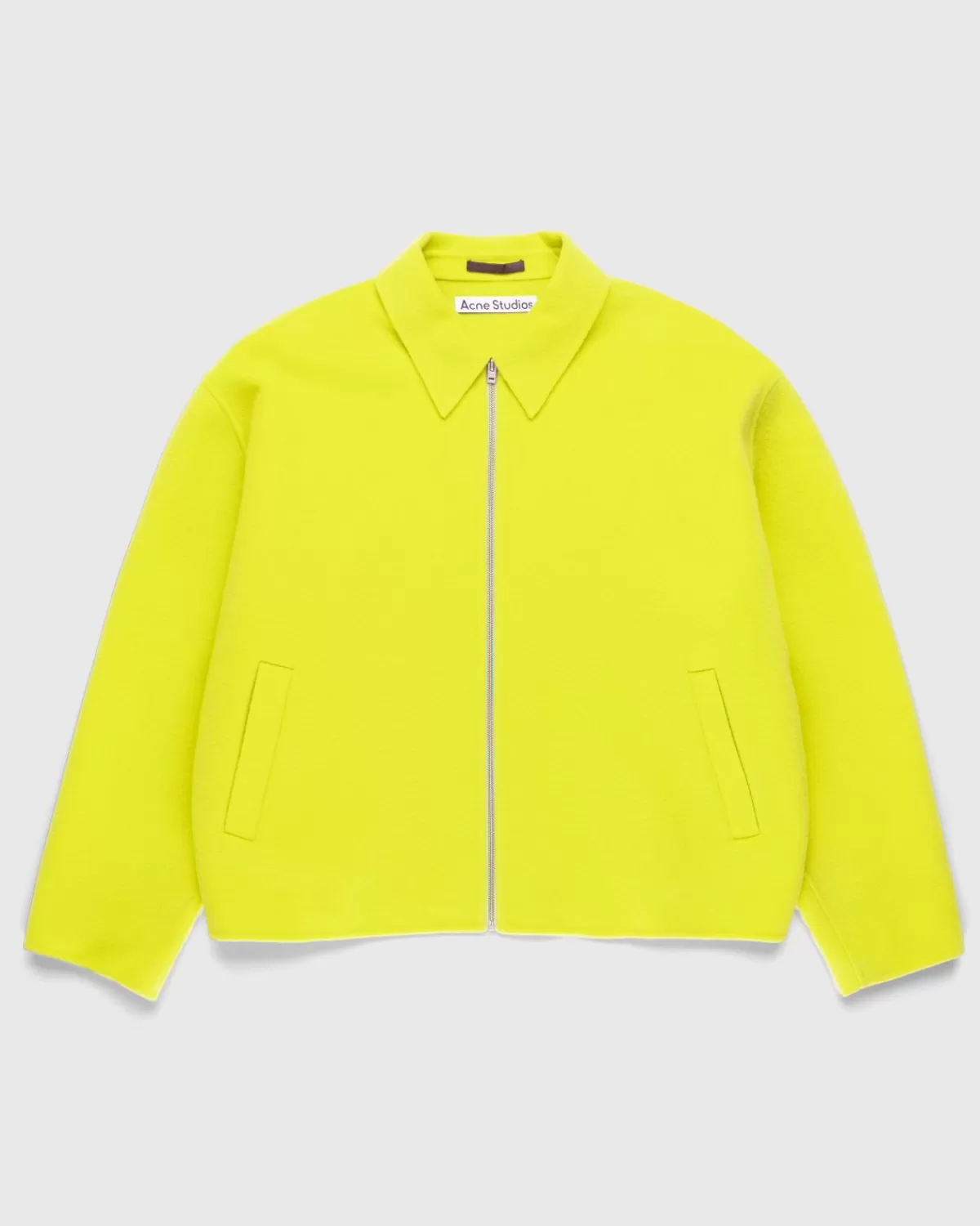 Bovenkleding^Acne Studios Wollen Ritsjack Limegroen