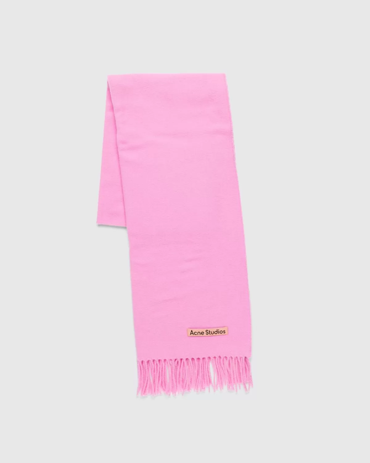 Acne Studios Wollen Sjaal Met Franjes Bubble Pink Sale