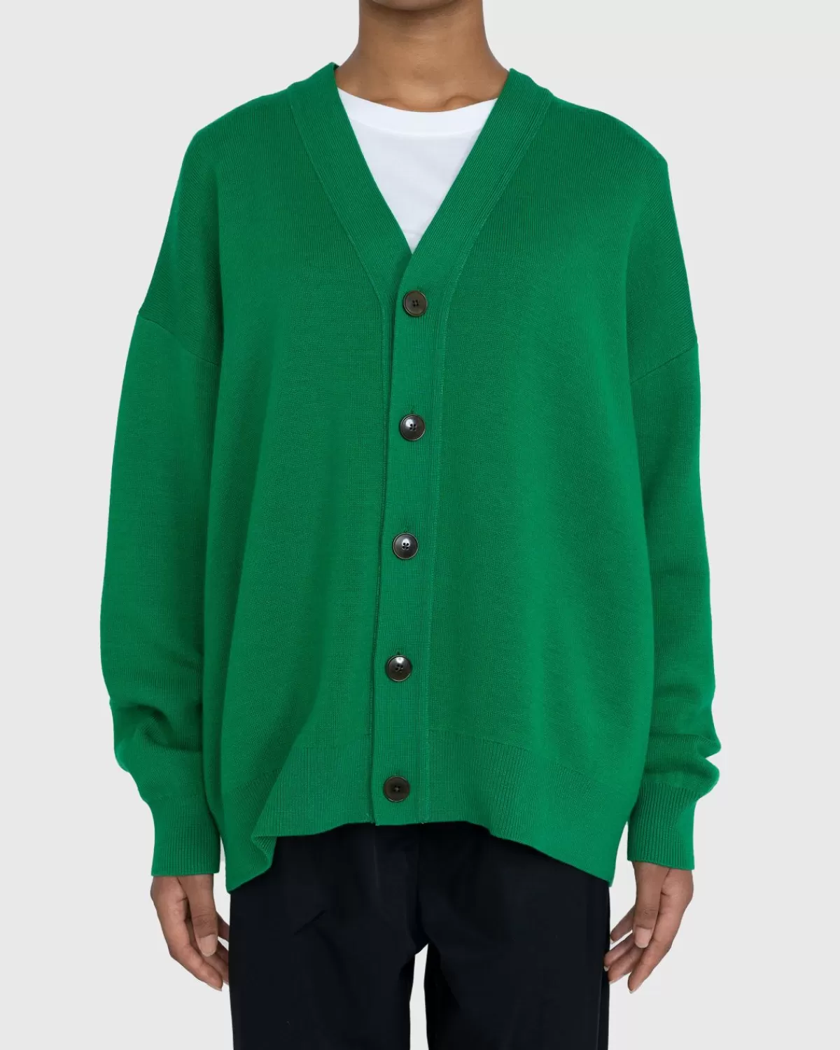 Gebreide Kleding^Acne Studios Wolmix V-Hals Vest Trui Elektrisch Groen