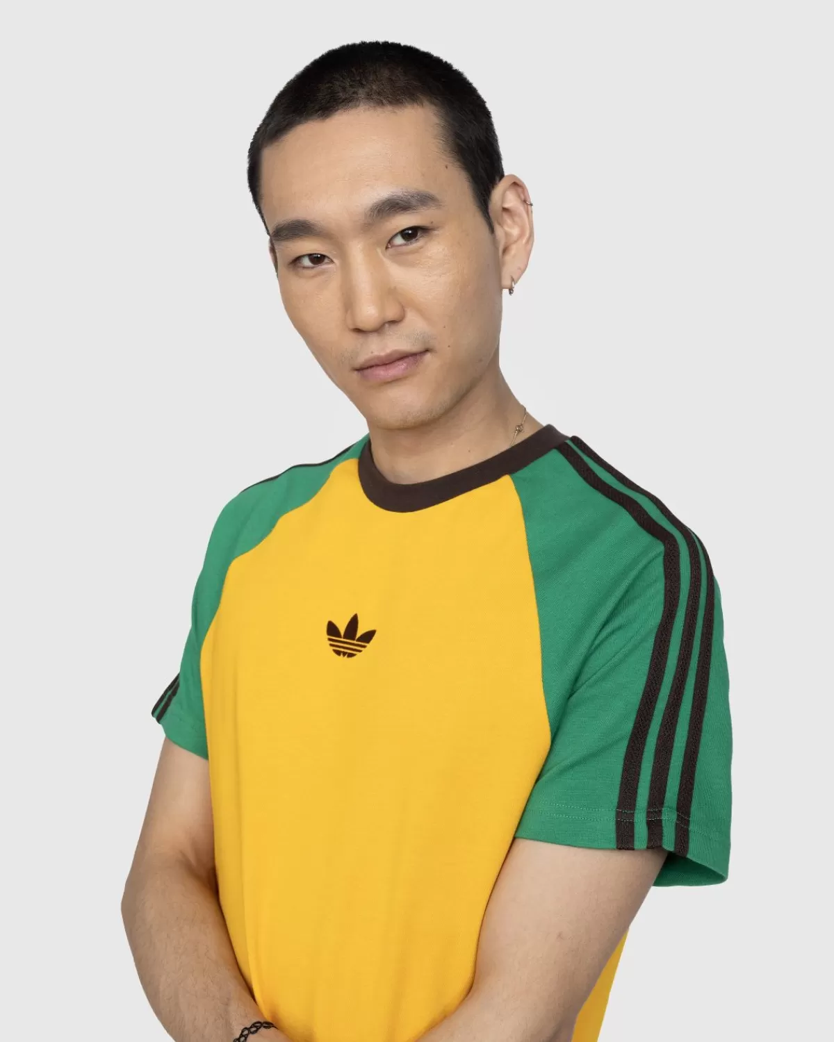 Adidas X Wales Bonner T-Shirt Van Biologisch Katoen Collegiale Goud New