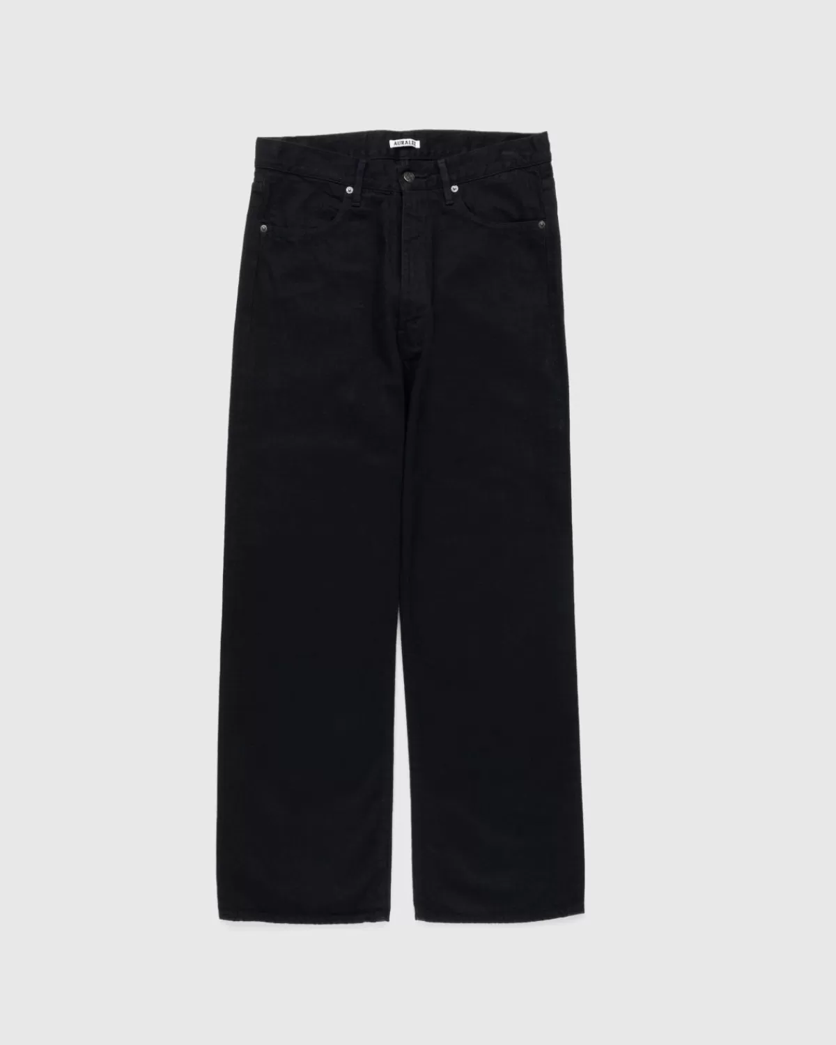 Broek^Auralee Selvedge Lichte Denimbroek Zwart