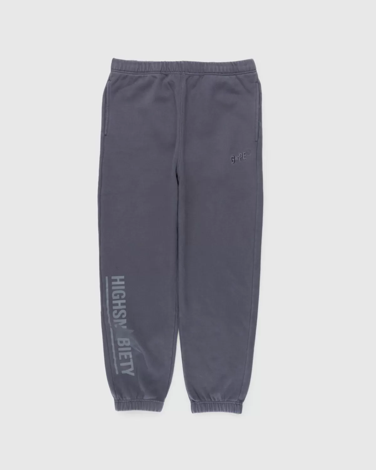 Broek^BAPE X Highsnobiety Zware Gewassen Joggingbroek Houtskool