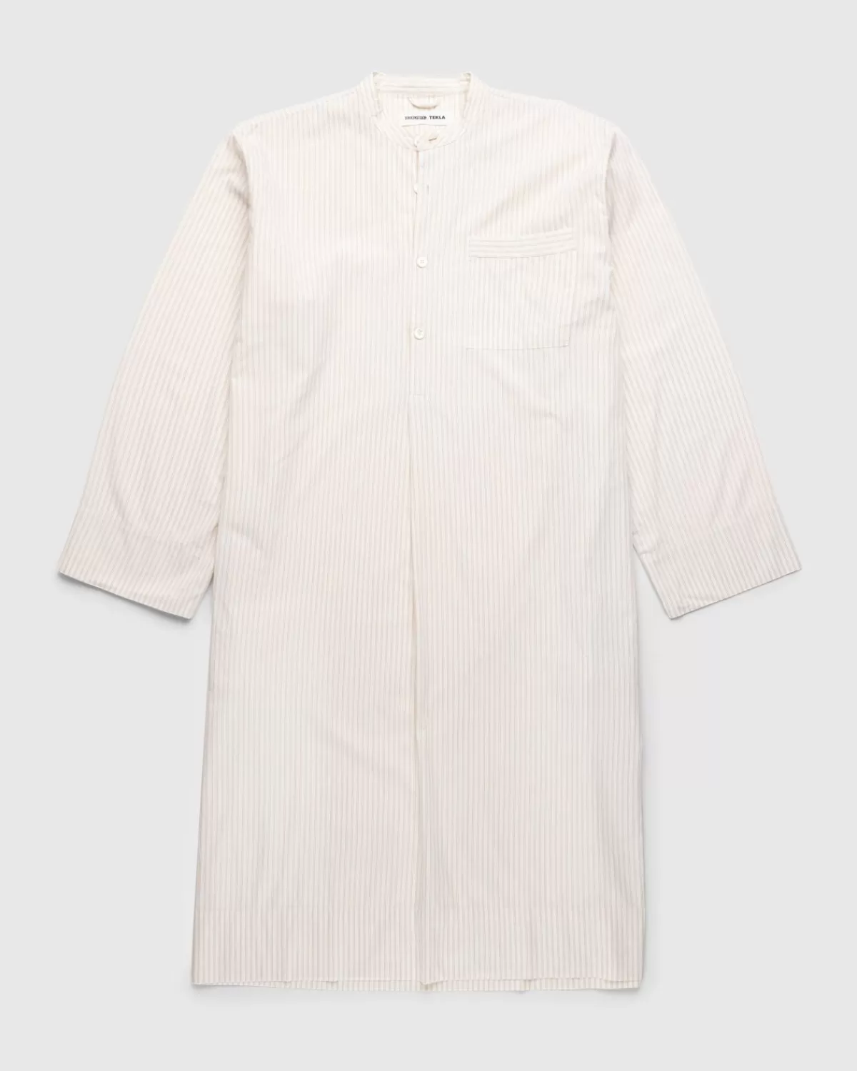 Loungekleding^Birkenstock X Tekla Poplin Kaftan Tarwe Strepen