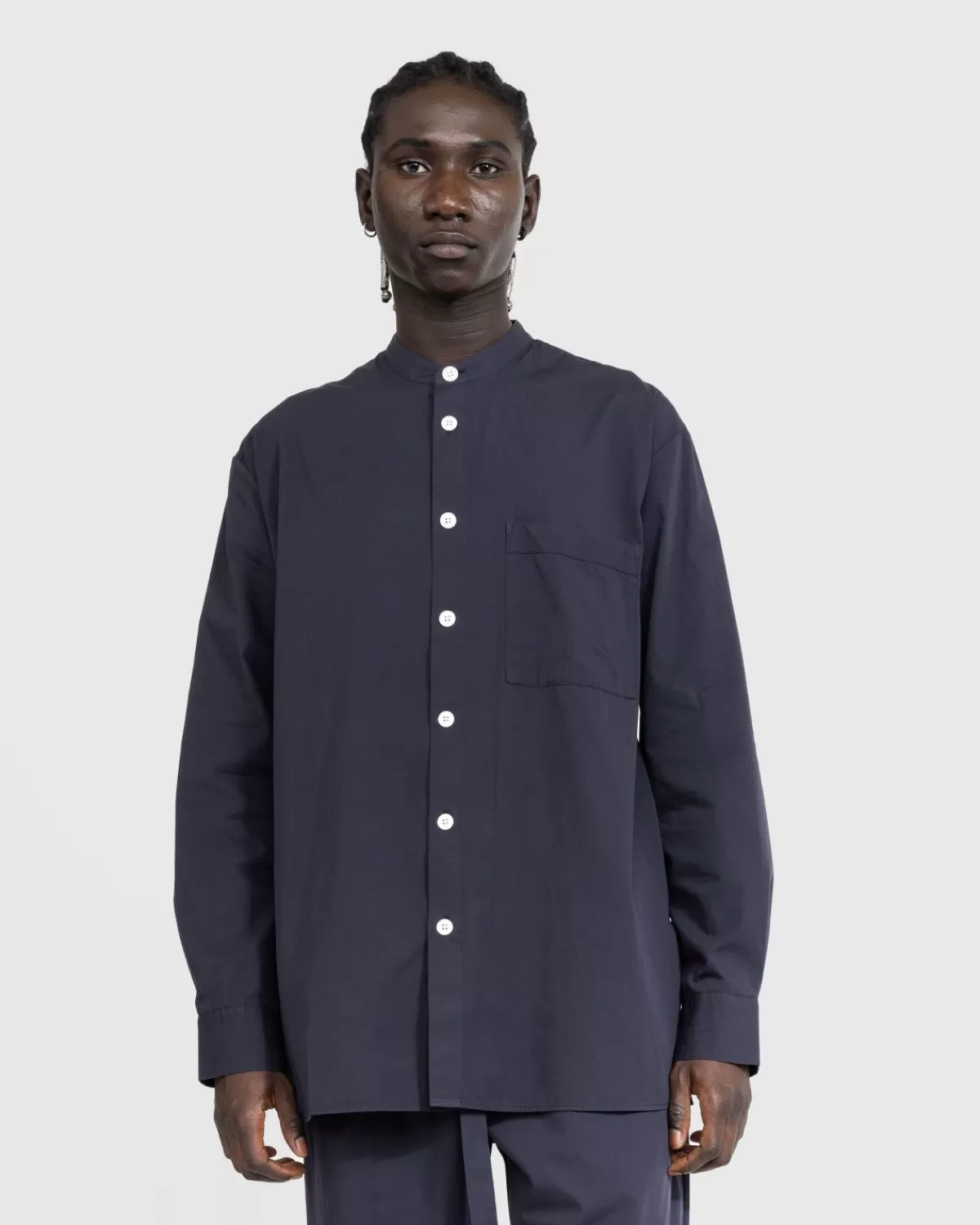 Loungekleding^Birkenstock X Tekla Poplin Pyjamashirt Leisteen