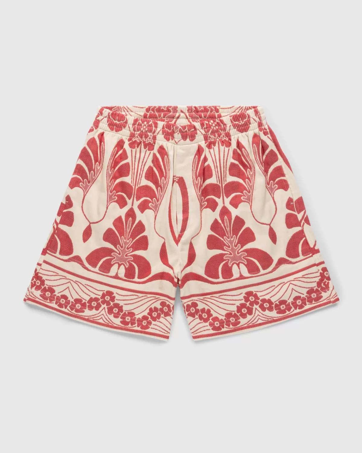 Korte Broek^Bode Nouveau Monstera Shorts Rood