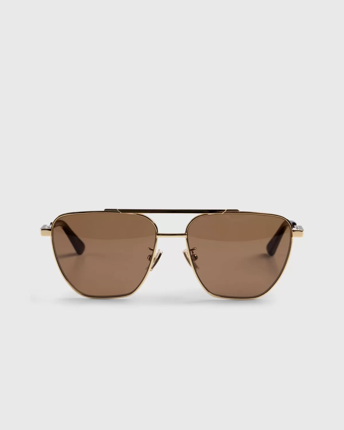 Bottega Veneta Pilotenzonnebril Met Vierkant Frame, Goud Hot