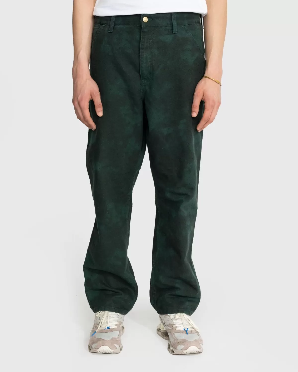 Broek^Carhartt WIP Chromobroek Met Enkele Knie Groen