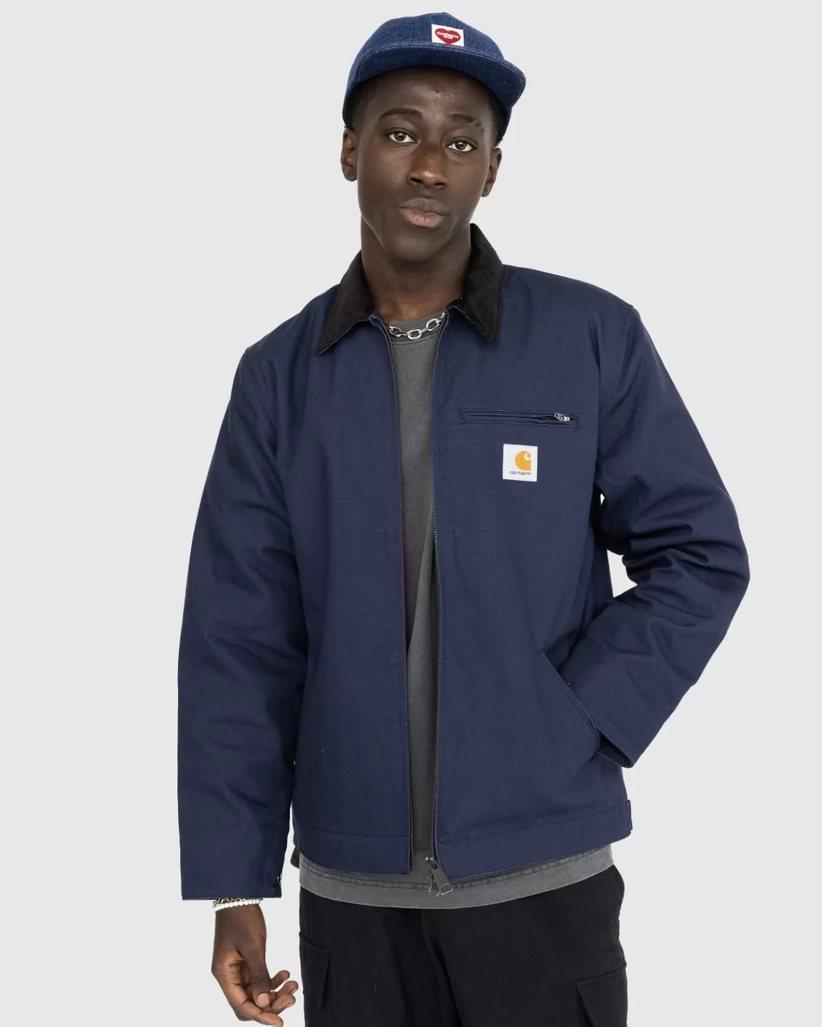 Bovenkleding^Carhartt WIP Detroit Jas Blauw/Zwart