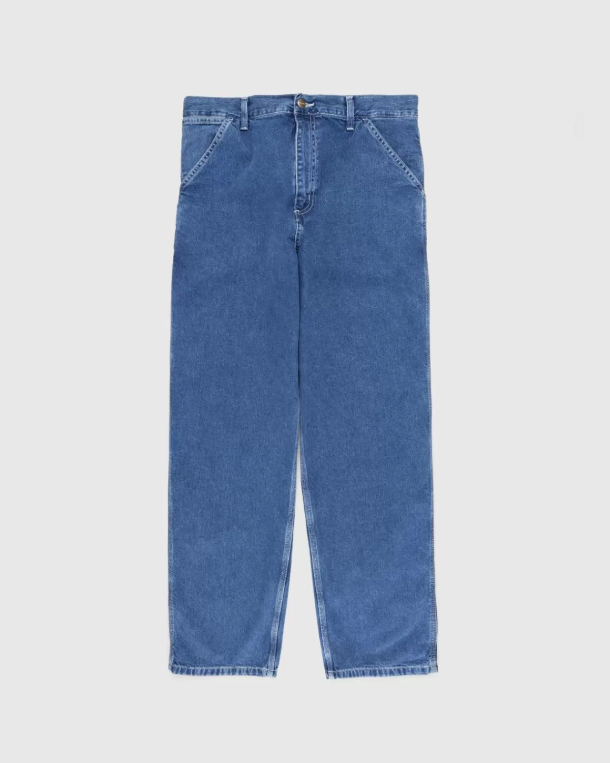 Broek^Carhartt WIP Eenvoudige Broek Blauw/Stone-Washed