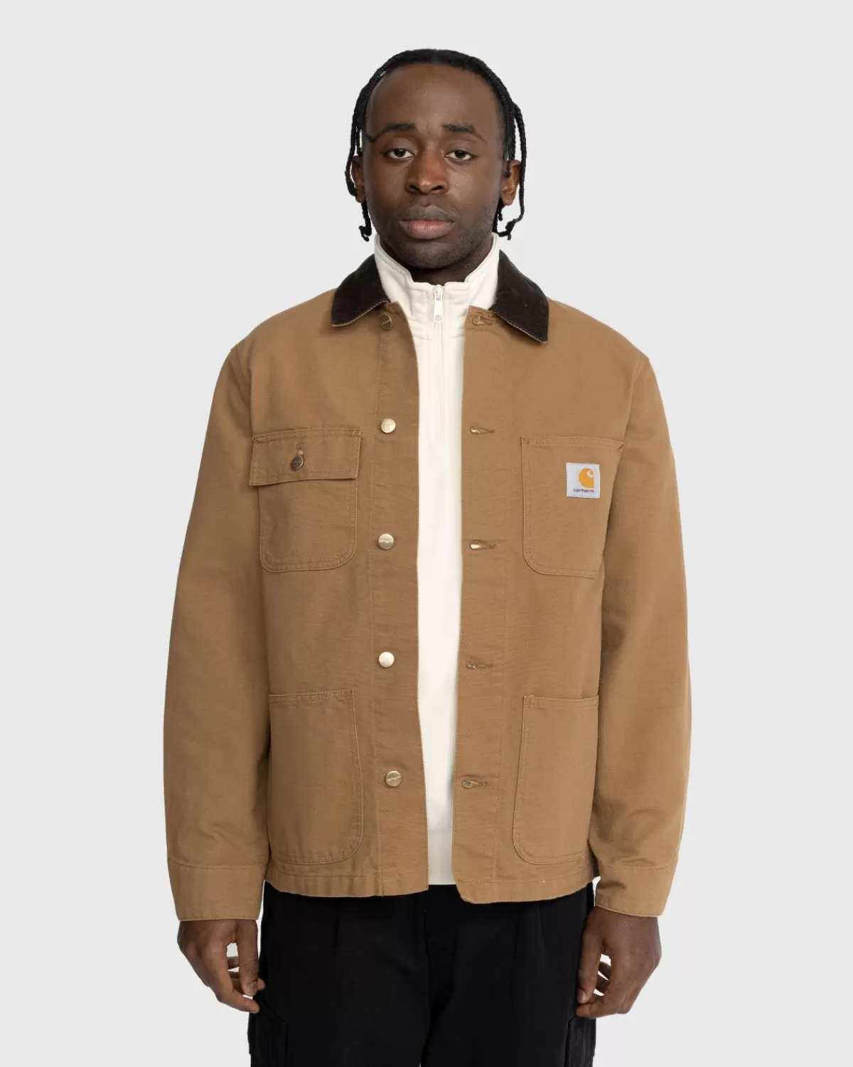 Bovenkleding^Carhartt WIP Michigan Chore-Jas Hamilton Brown