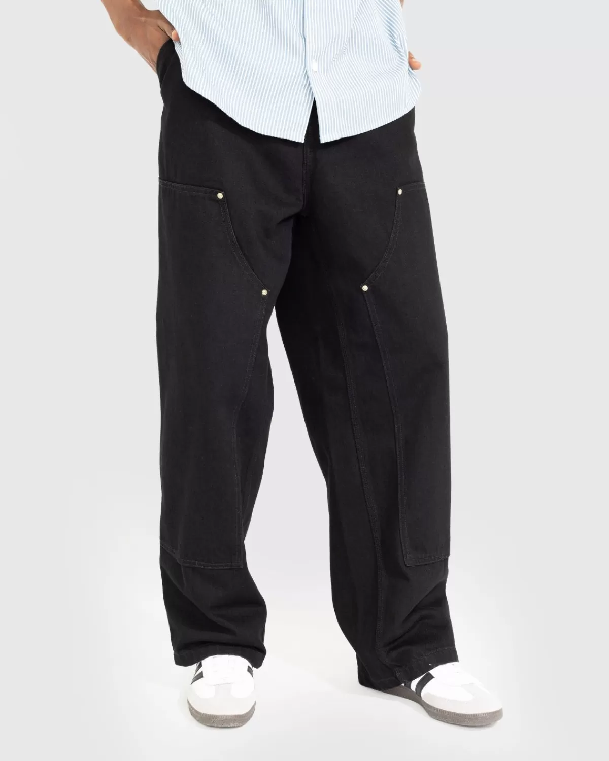 Broek^Carhartt WIP Nash Dubbele Kniebroek Zwart