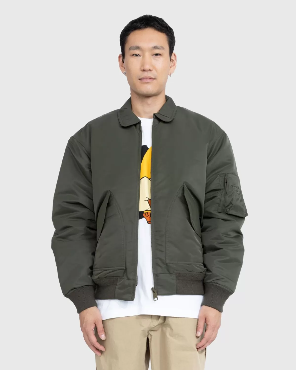 Bovenkleding^Carhartt WIP Olten Bomber Plant/Smoke Green