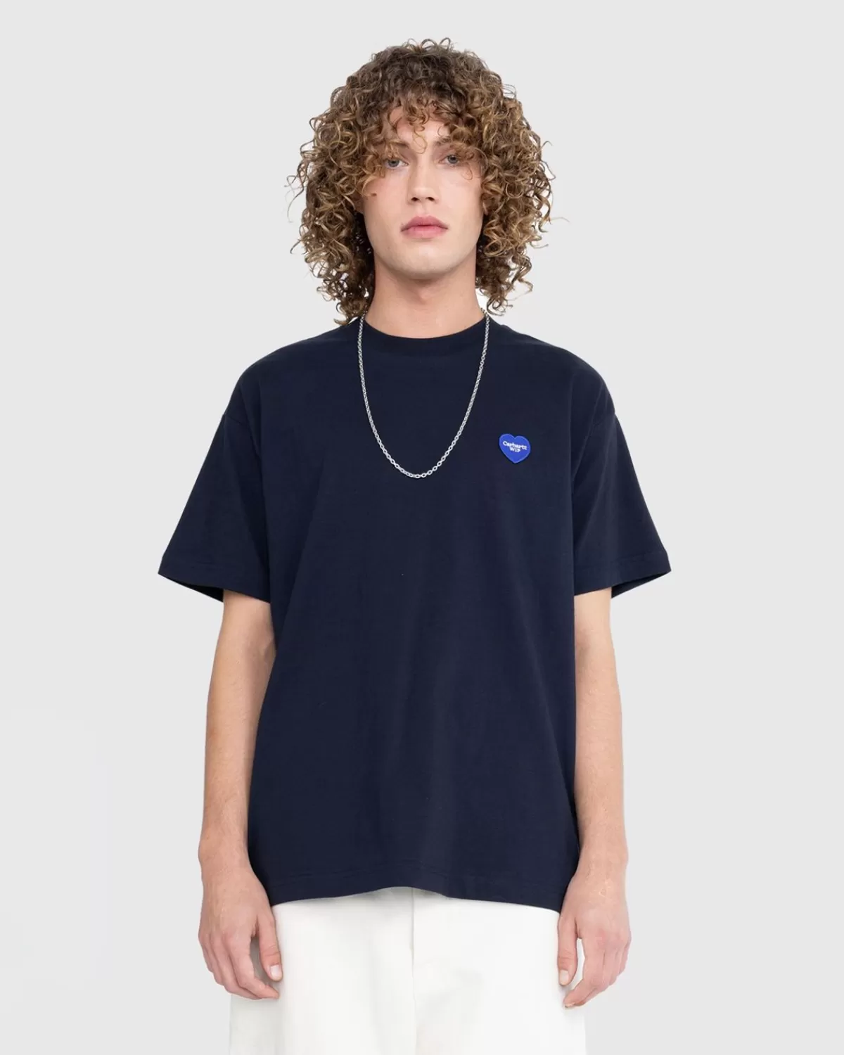 Carhartt WIP S/S T-Shirt Met Hartpatch Blauw Hot