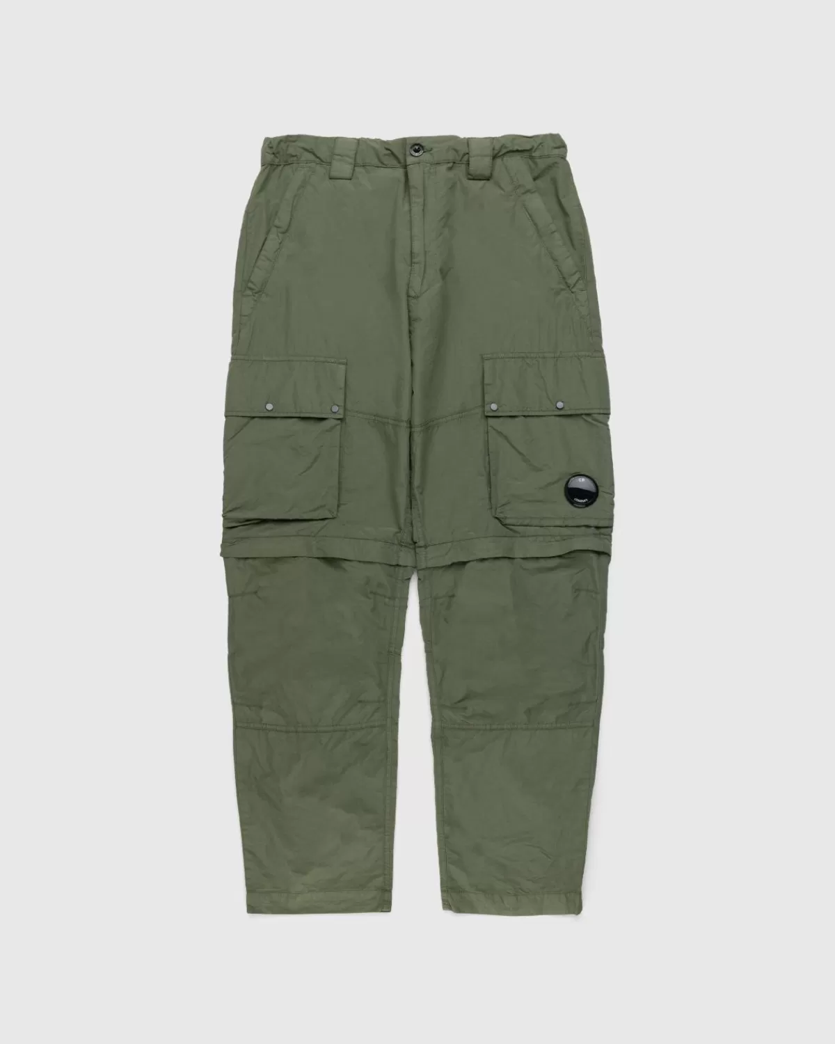 Broek^C.P. Company Cp Company - Flatt Nylon Cargobroek Met Ritssluiting Bronsgroen