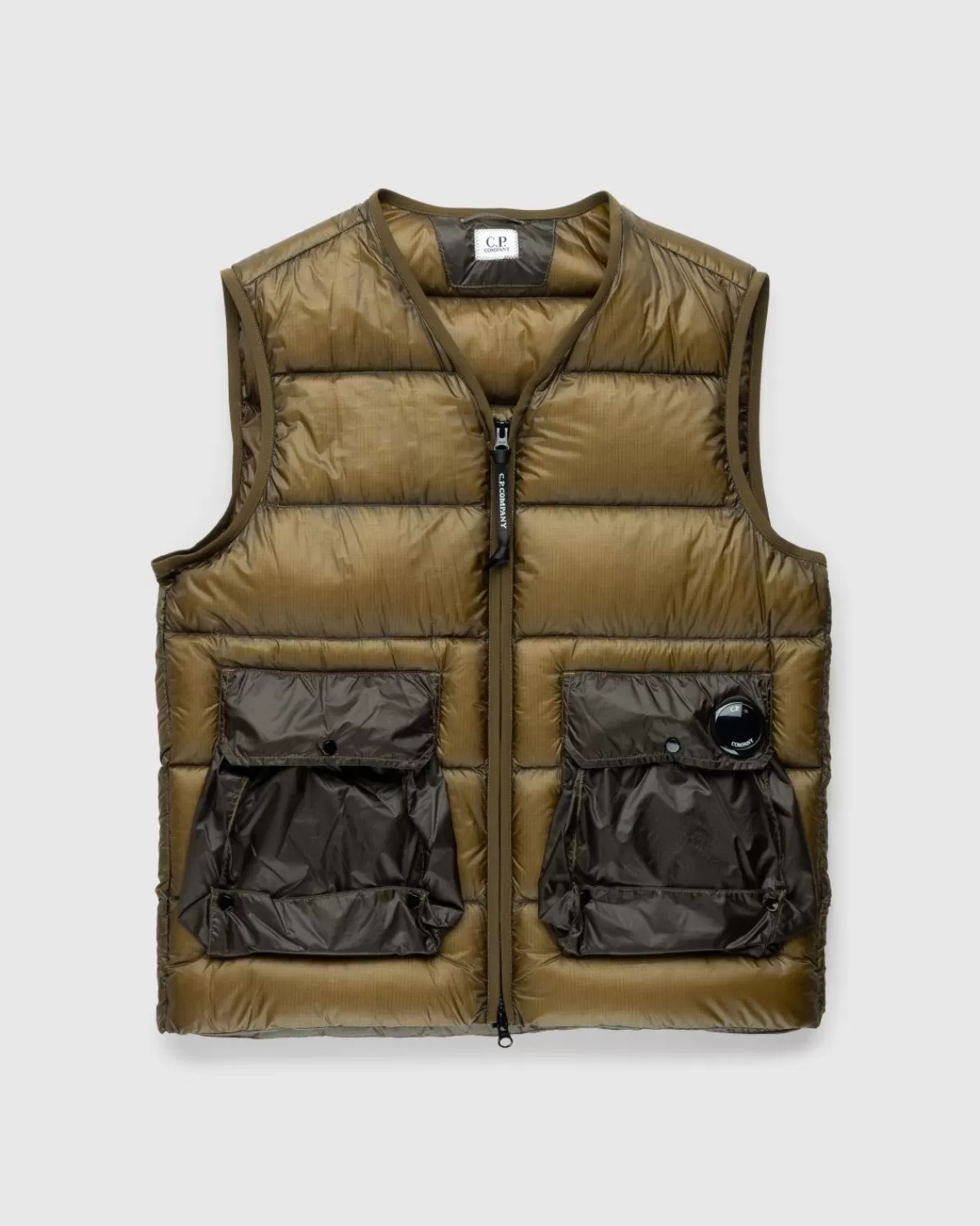 Bovenkleding^C.P. Company Cp Company - Gewatteerd Vest Met Rits, Butternut