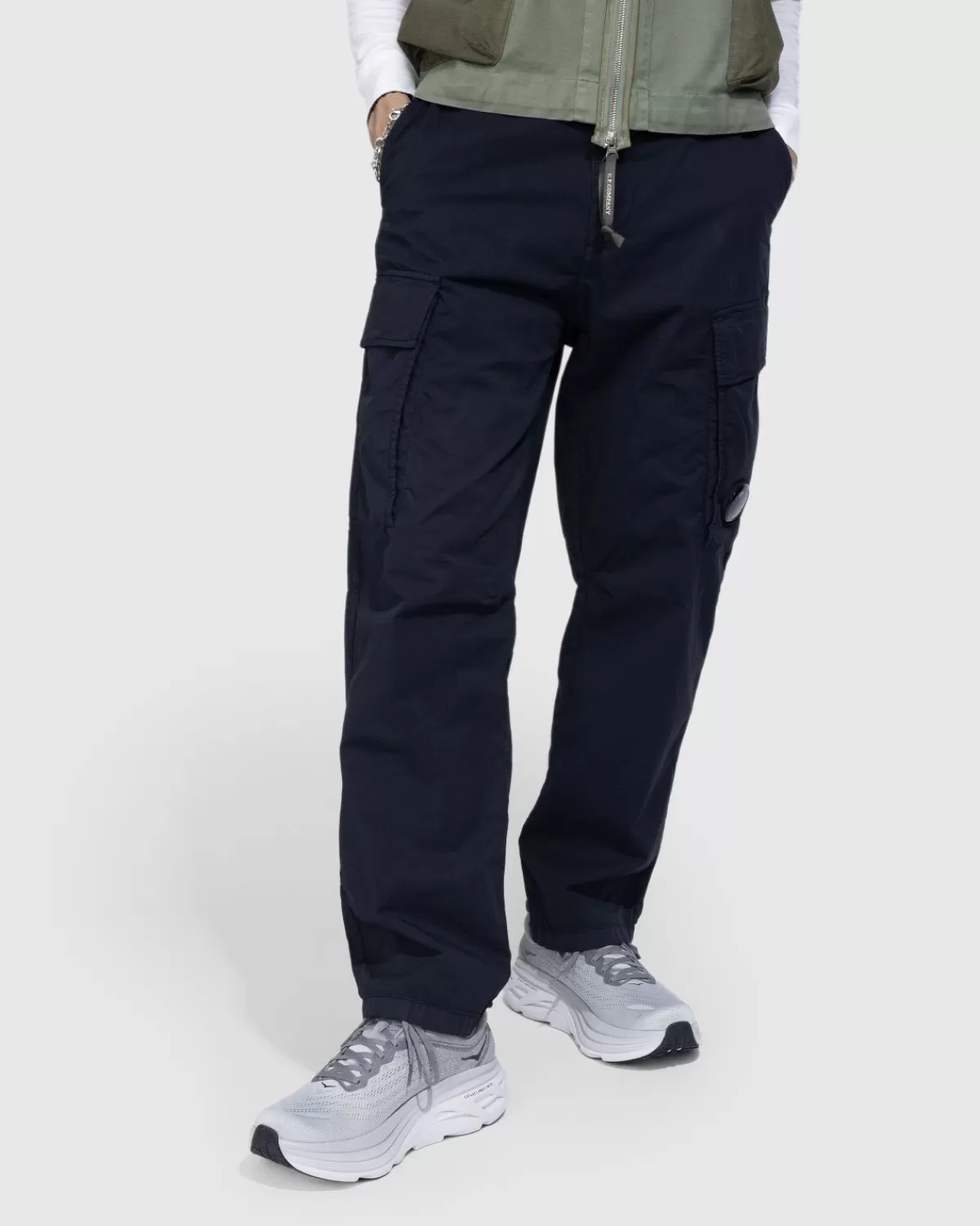 Broek^C.P. Company Cp Company - Twill Stretch Cargobroek Total Eclipse Blue