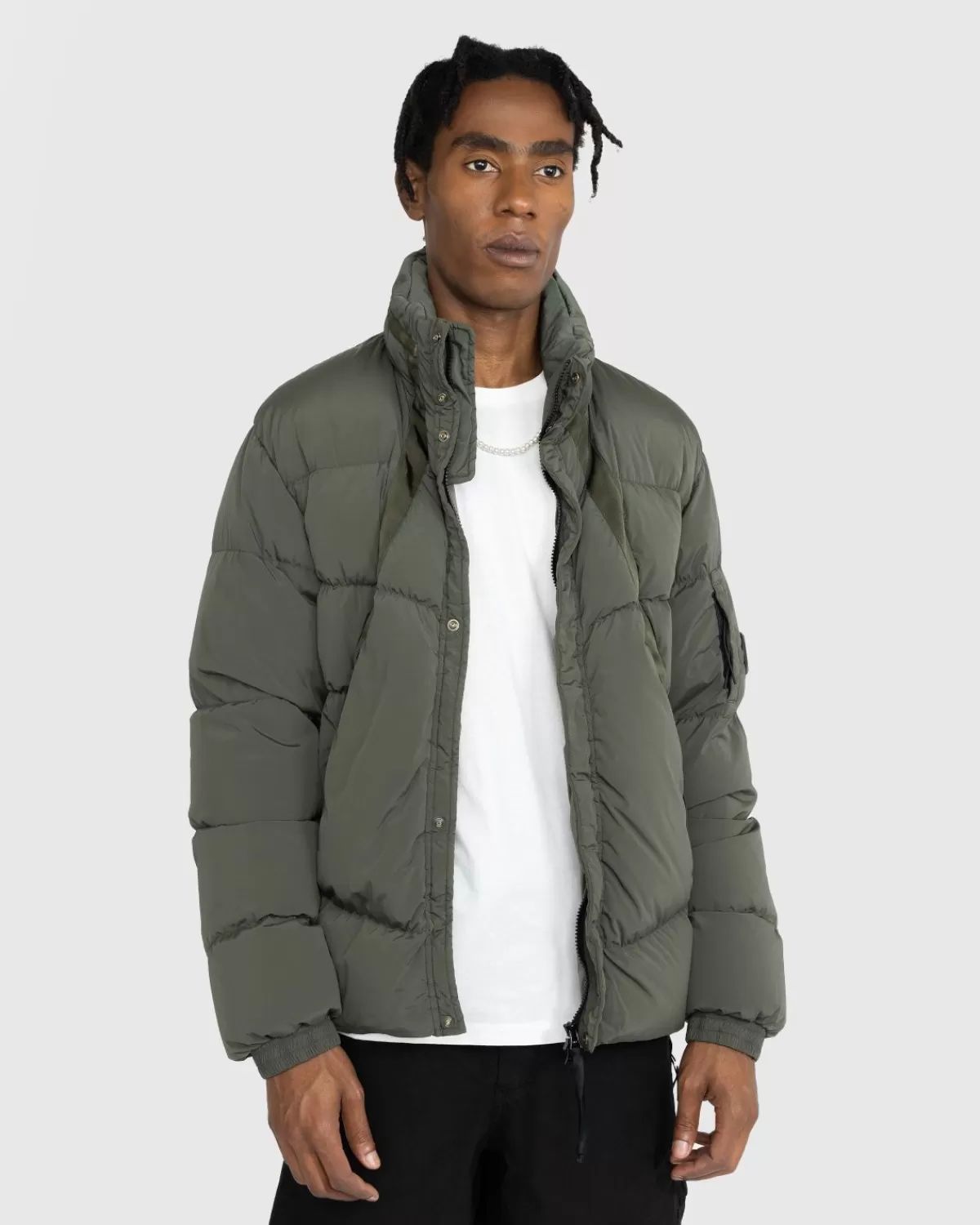 Bovenkleding^C.P. Company Cp Company Gewatteerd Nylon Jack Olive Night