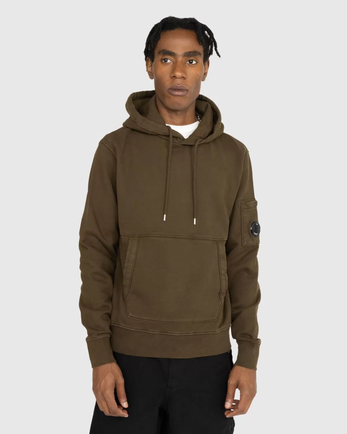 C.P. Company Cp Company Hoodie Met Lensdetail Ivy Green Hot