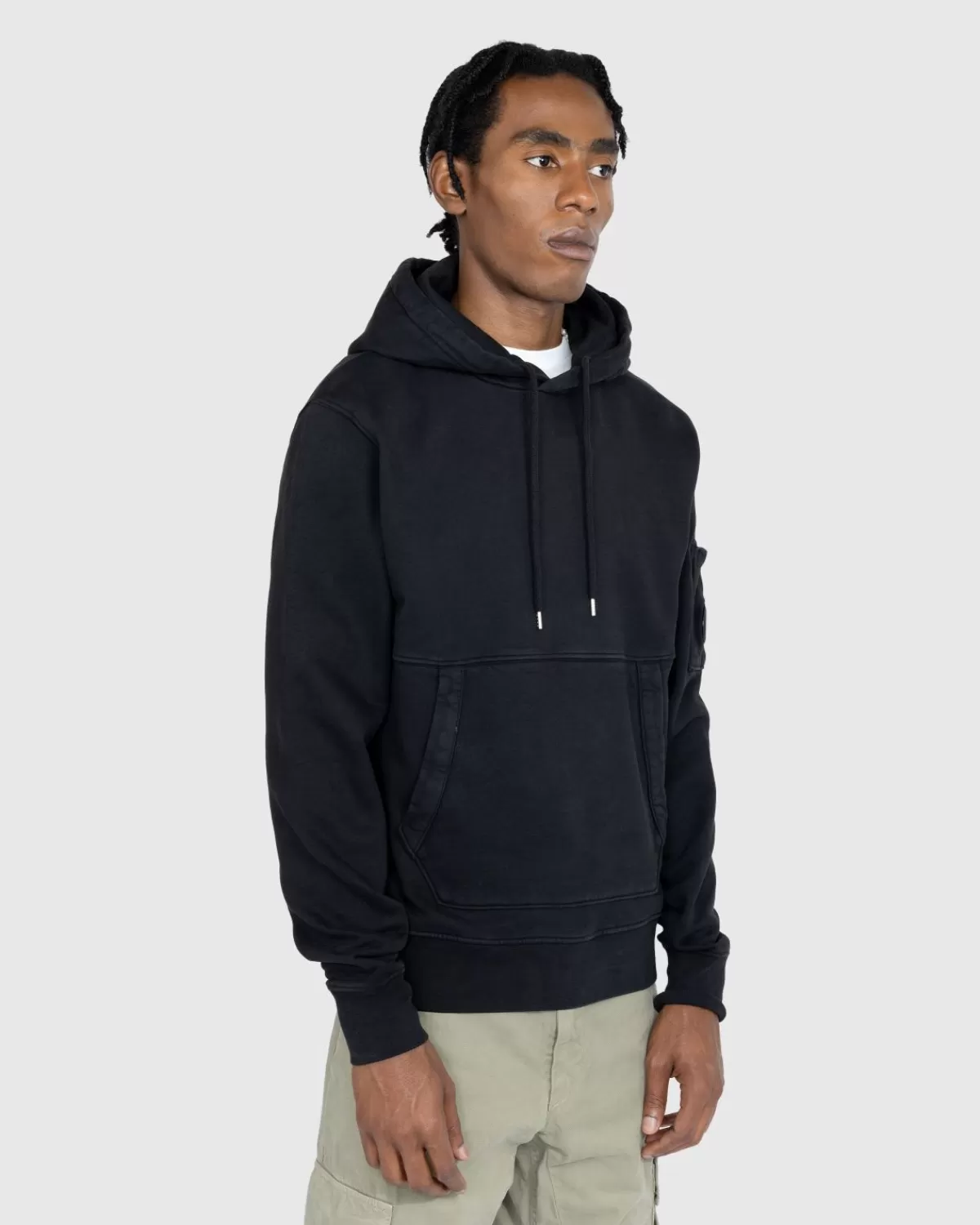 C.P. Company Cp Company Hoodie Met Lensdetail Zwart Discount