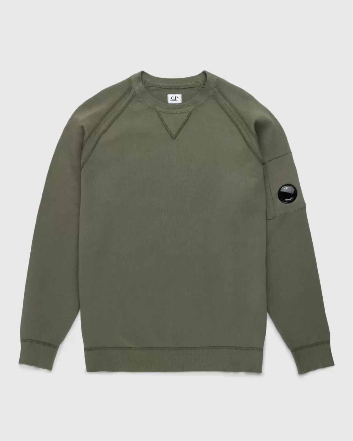 C.P. Company Cp Company Licht Badstof Gebreid Sweatshirt Bronsgroen Store