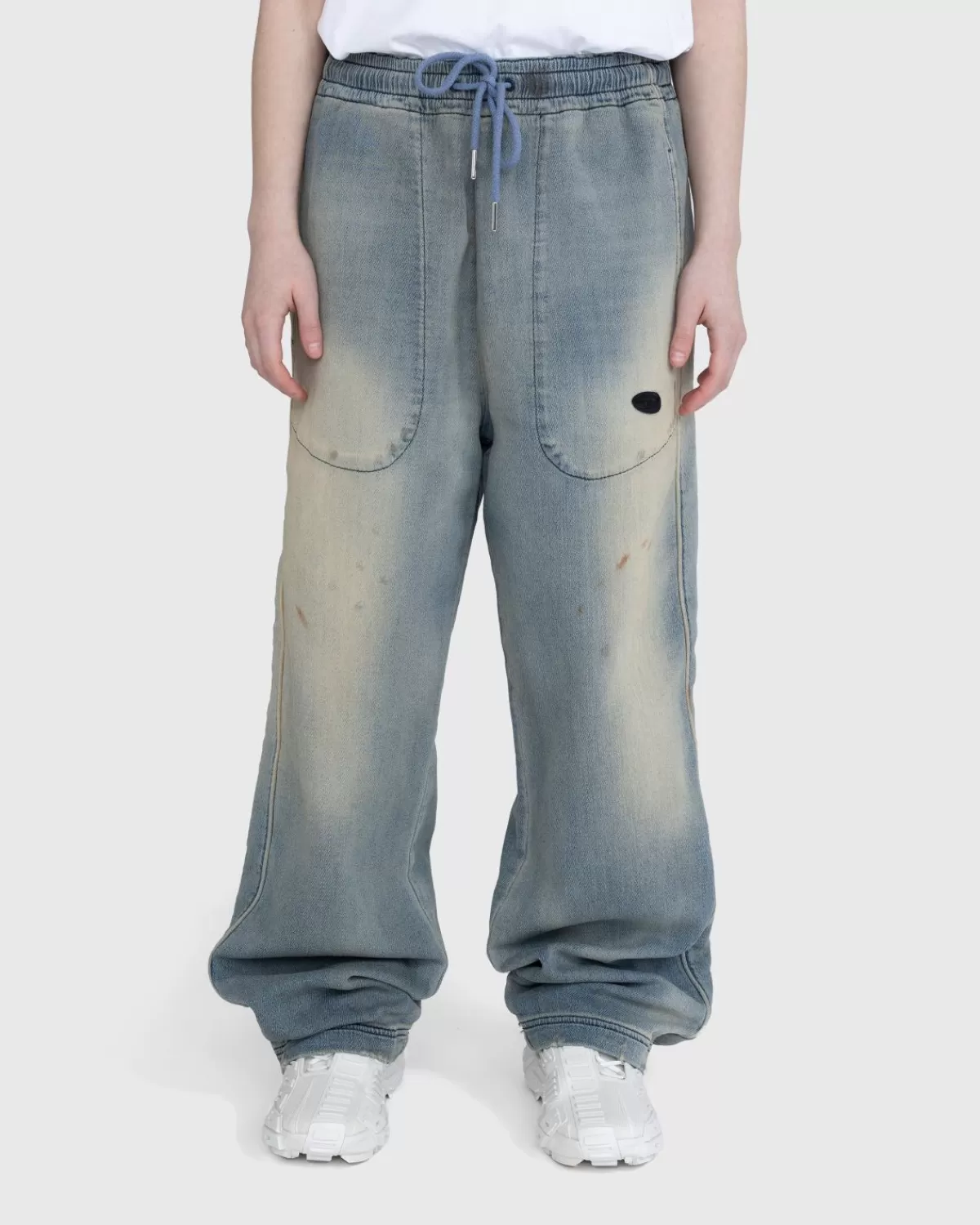 Broek^Diesel D-Martians Track Denim Blauw