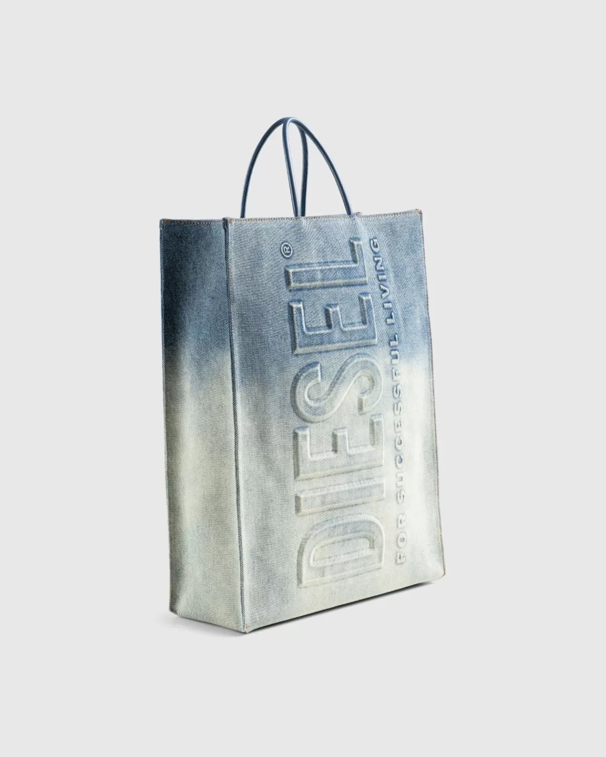 Diesel Dsl Shopper 3D Mx Draagtas Blauw Flash Sale